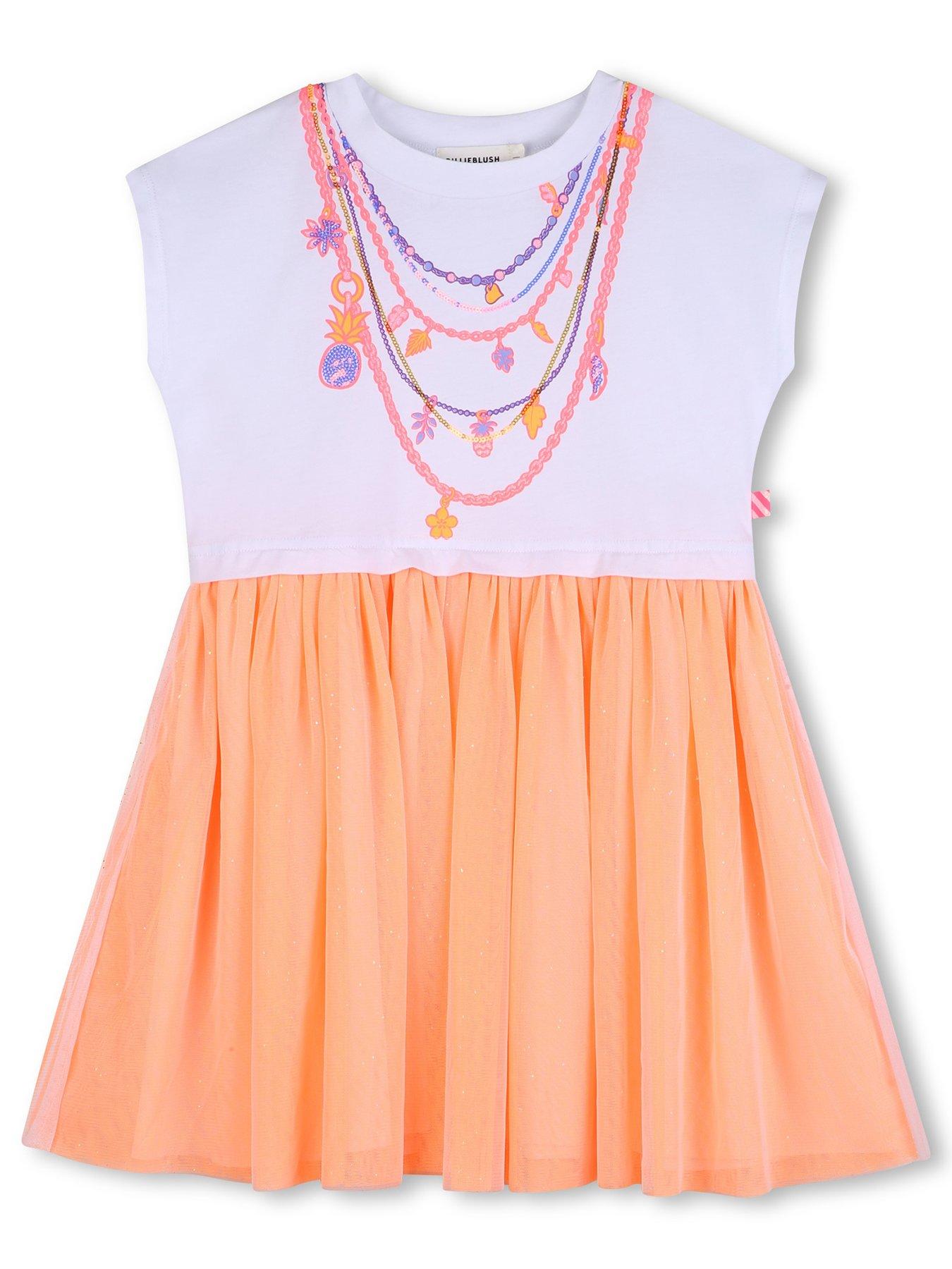 Billieblush Girls Mesh Skirt Dress - White