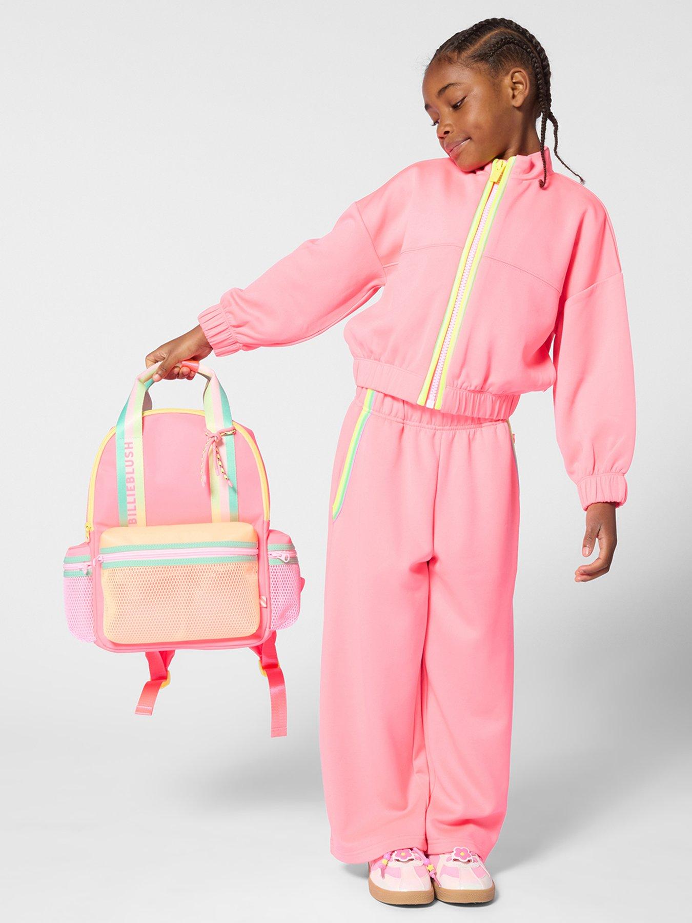 Billieblush Girls Zip Up Sweat Top - Bright Pink