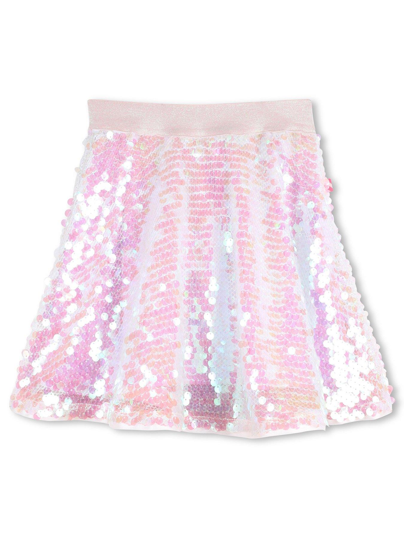 Billieblush Girls Sequin Skirt, White, Size Age: 10 Years