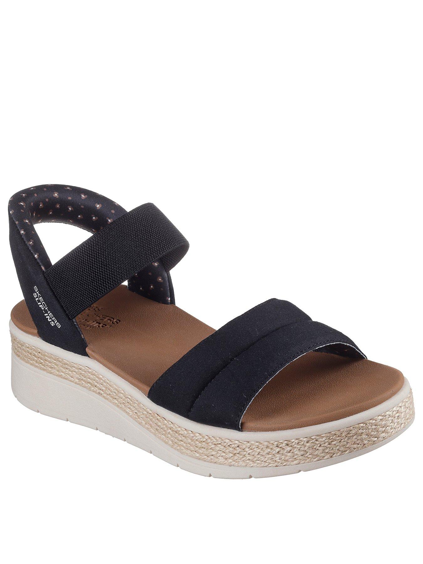 Image 2 of 5 of Skechers Bobs Sun Ray Wedge Sandals - Black