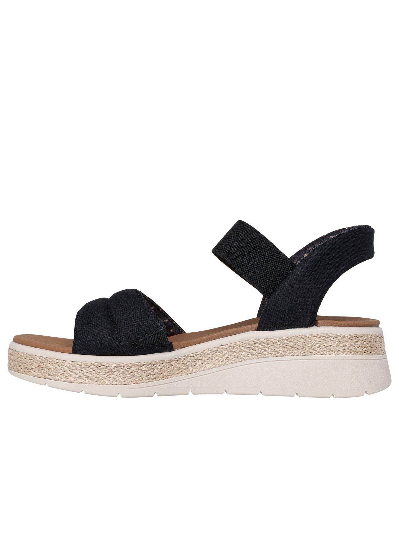 Image 5 of 5 of Skechers Bobs Sun Ray Wedge Sandals - Black