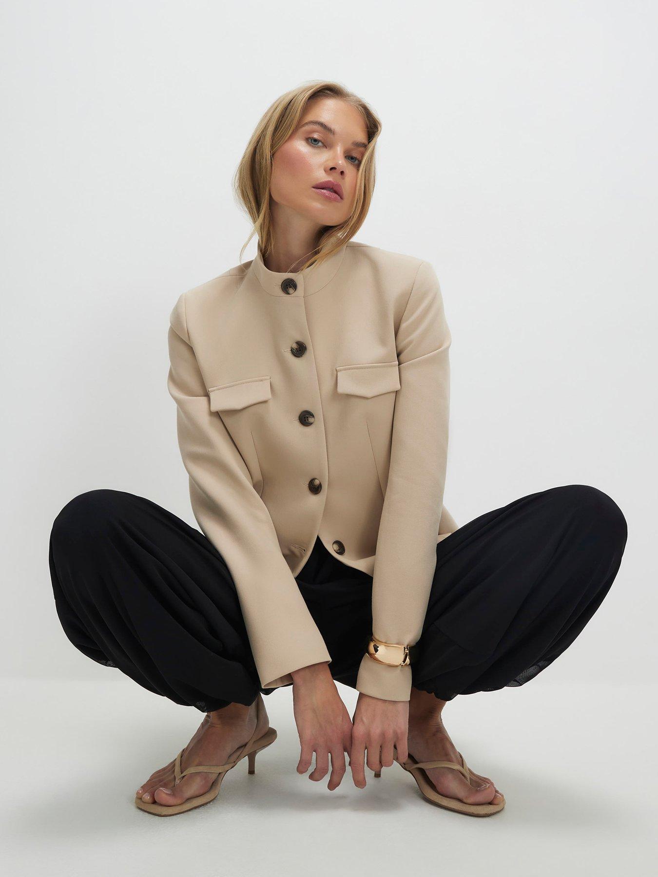 Image 4 of 4 of River Island Bubble Hem Balloon Trousers - Black