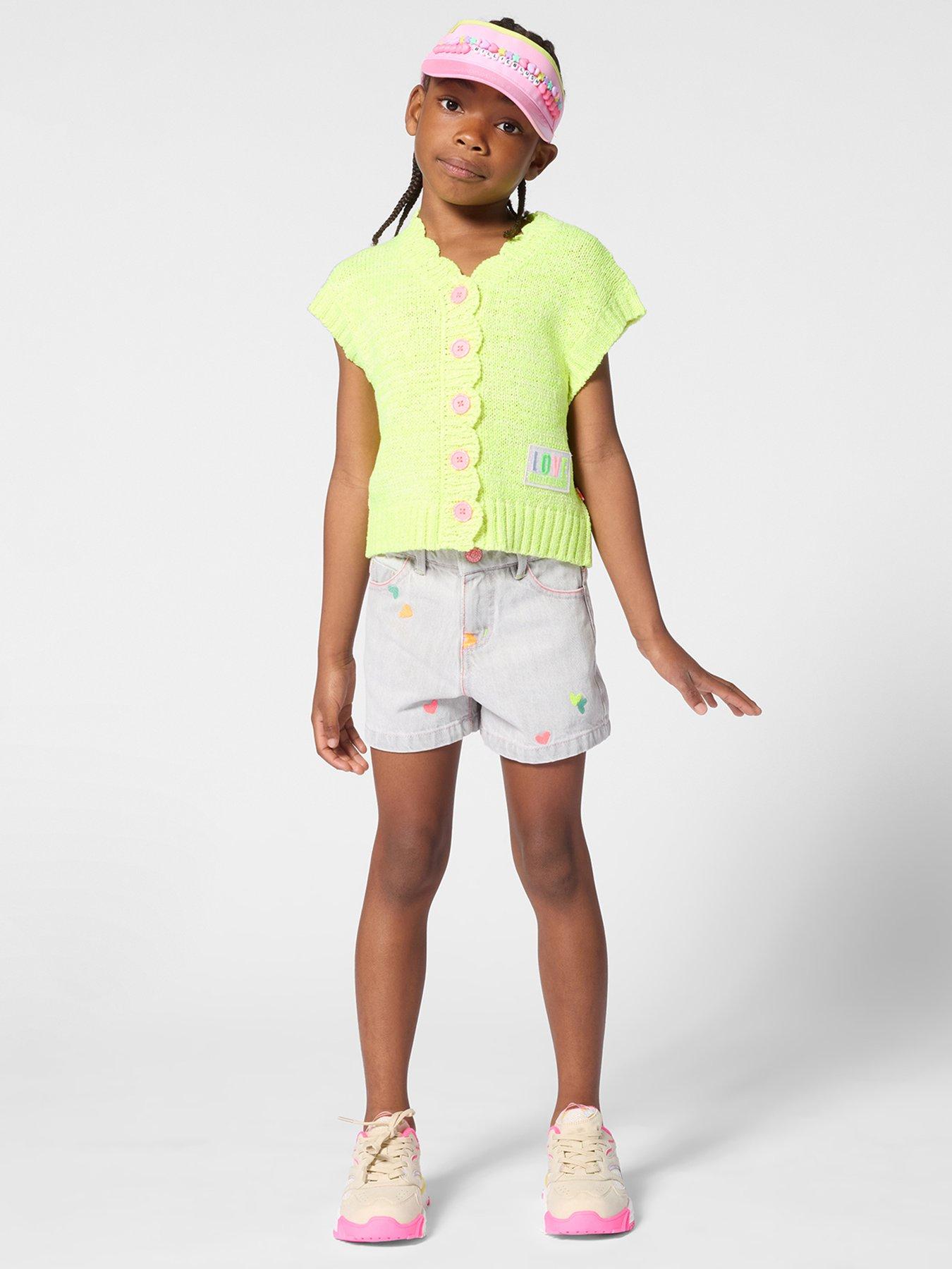 Billieblush Girls Denim Shorts - Grey