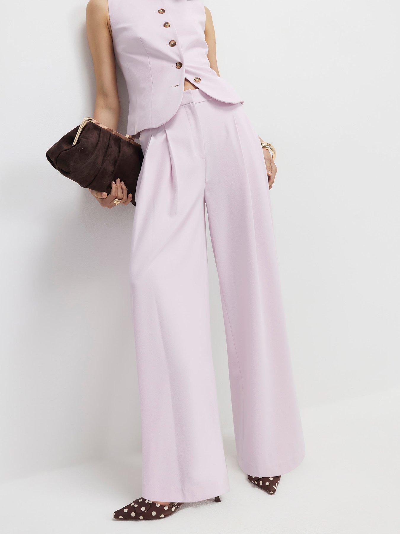 River Island Core Epp Wide Leg Trouser - Pink