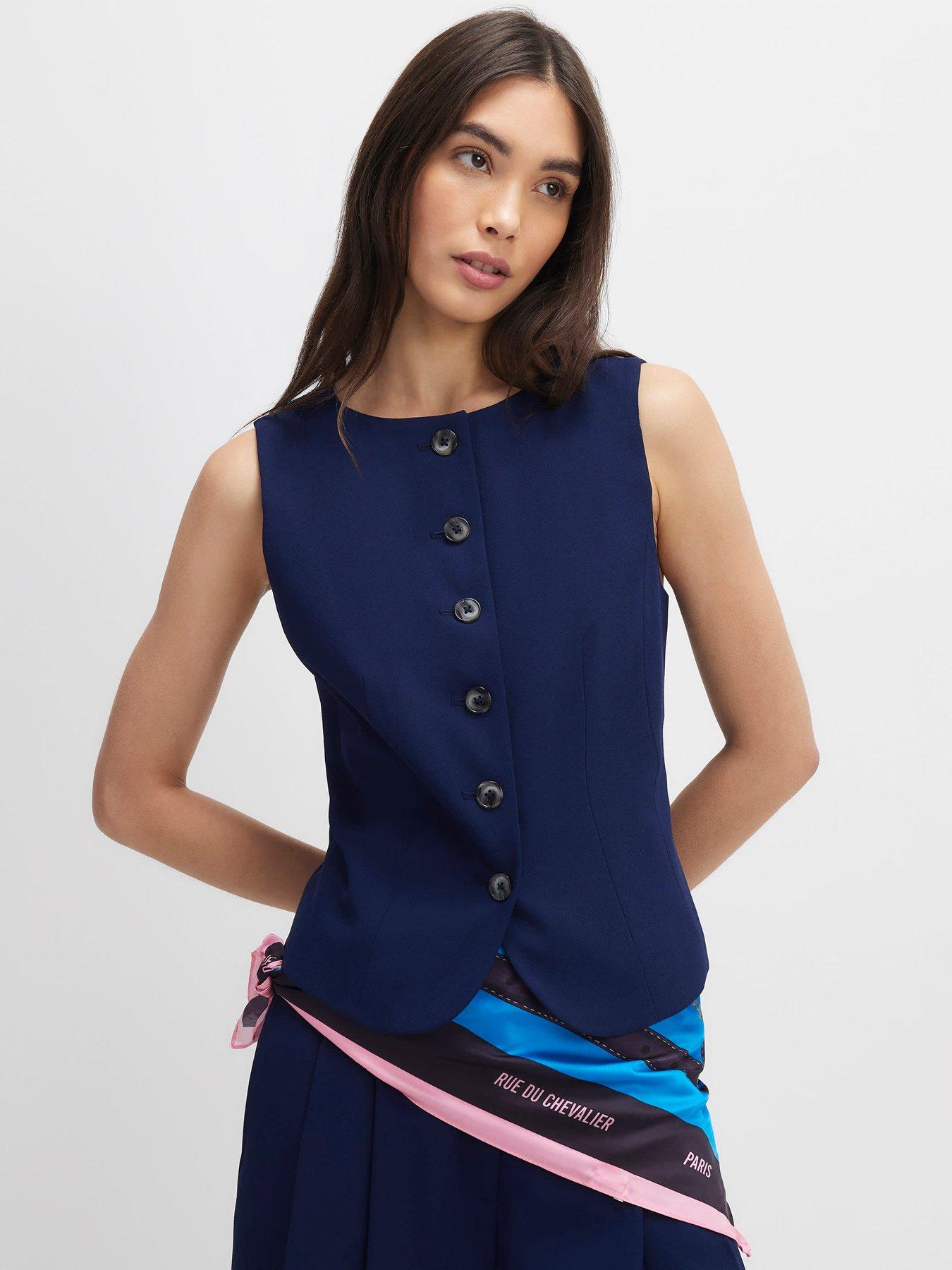River Island Tailored Waistcoat - Blue