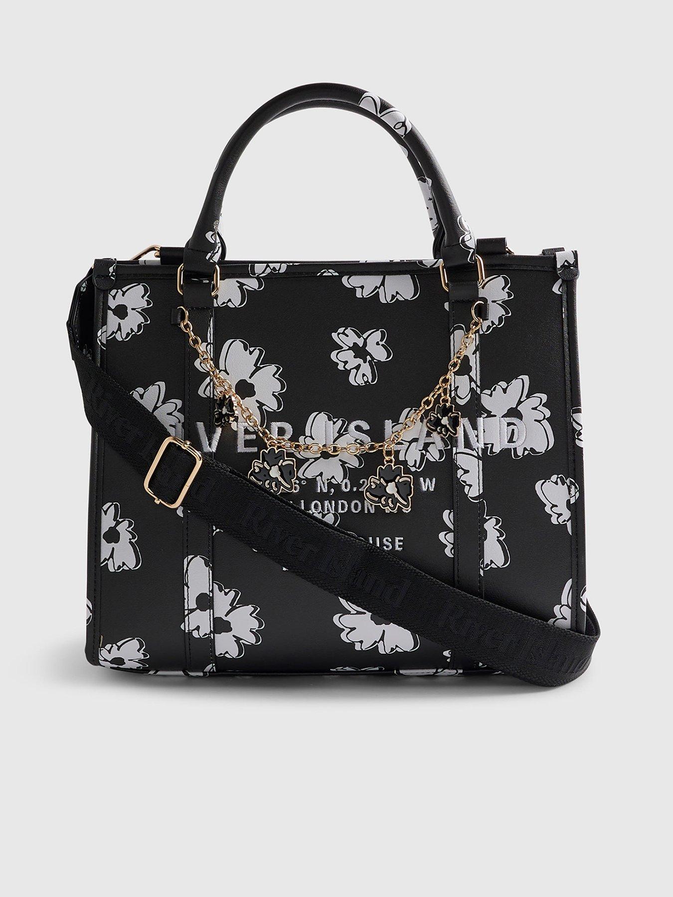 Image 2 of 6 of River Island Daisy Chain Tote Bag - Black