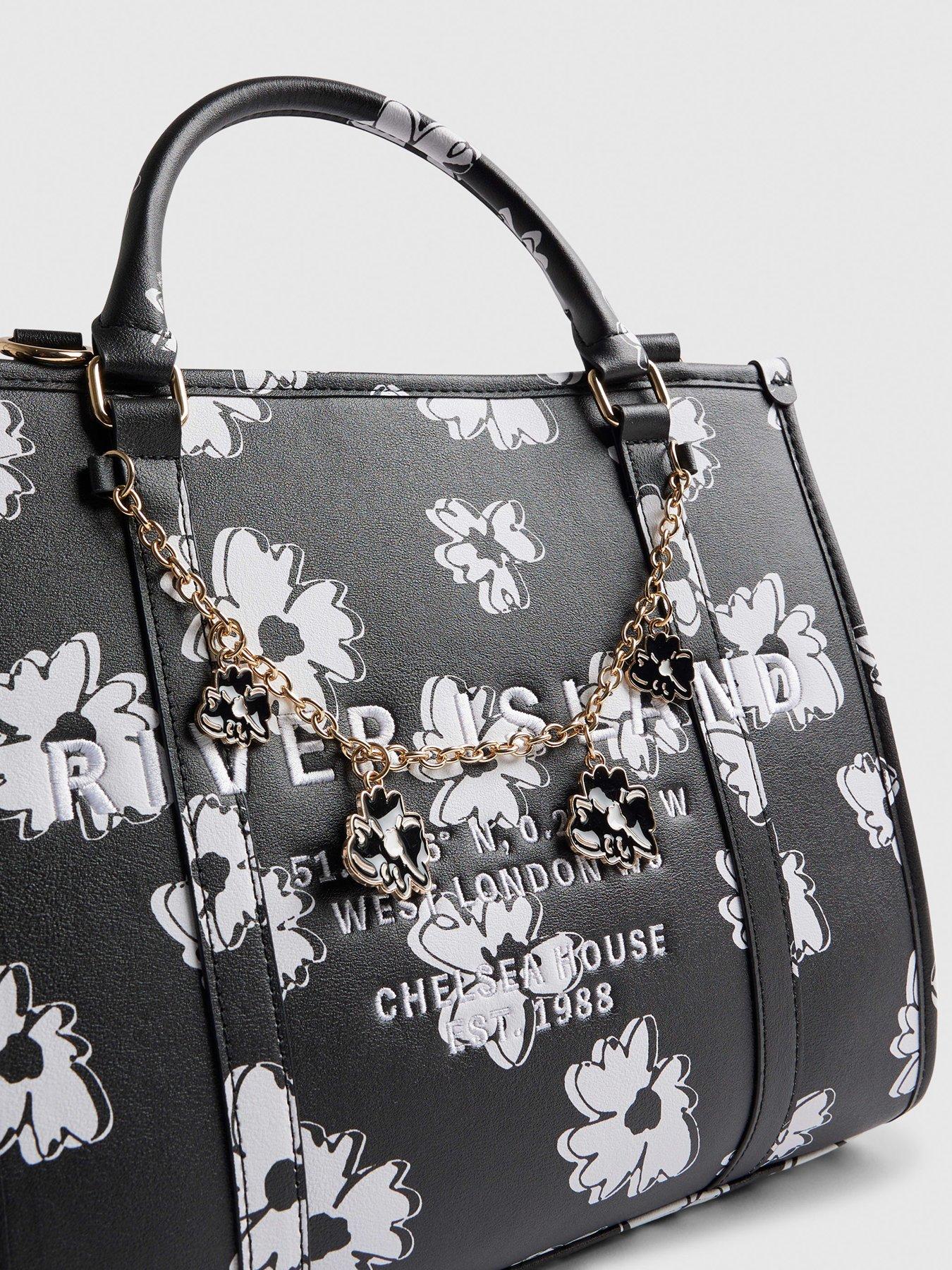 Image 5 of 6 of River Island Daisy Chain Tote Bag - Black