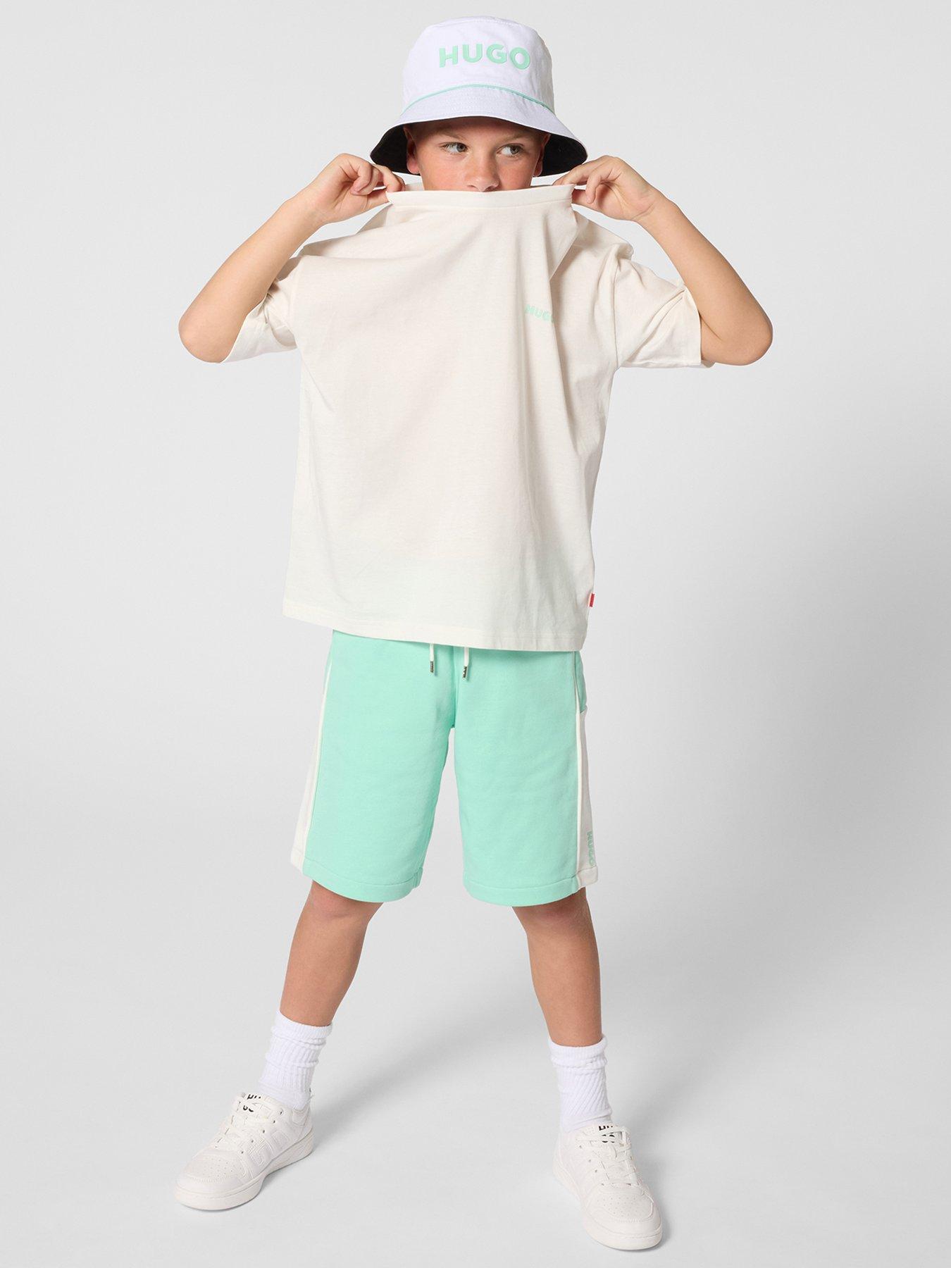 Image 4 of 4 of HUGO Boys Back Print Short Sleeve T-shirt - Off White