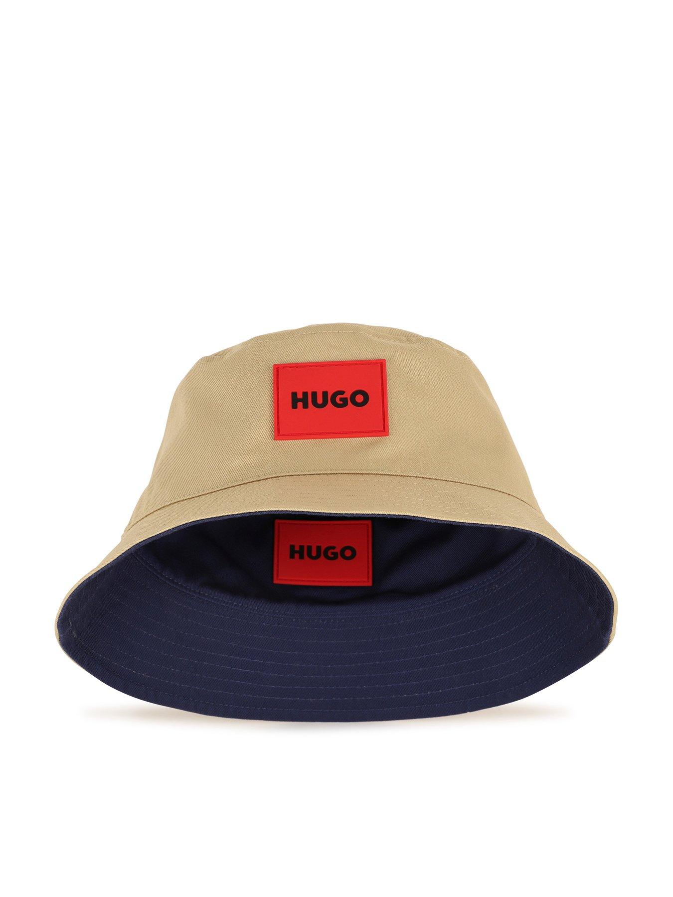 HUGO Boys Reversible Bucket Hat - Navy