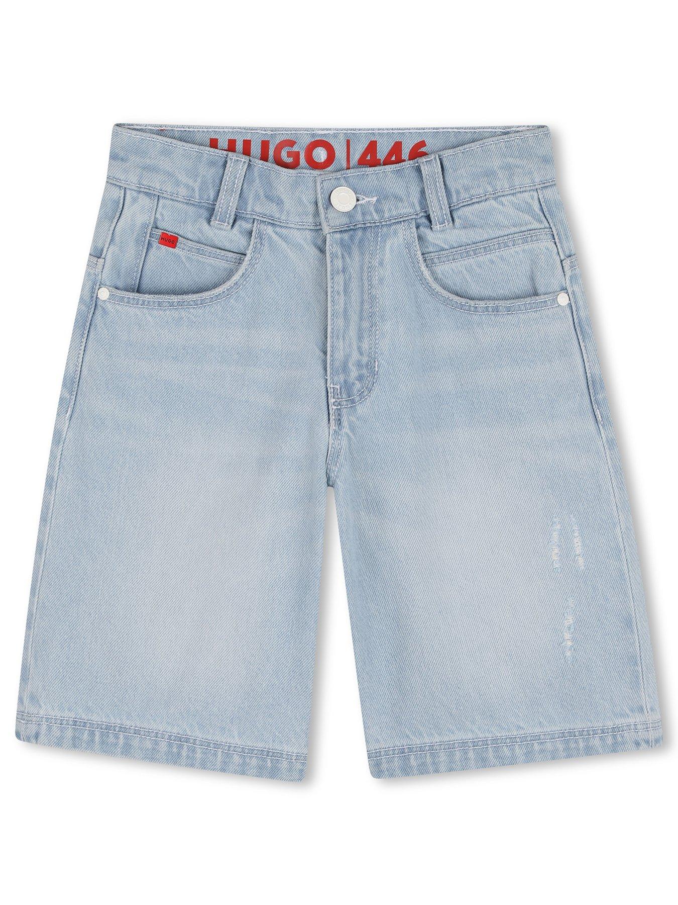 HUGO Boys Denim Shorts, Blue, Size 14 Years