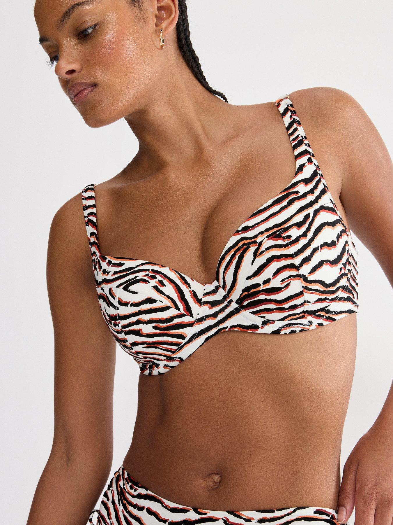 Image 4 of 5 of Triumph Summer Wild Wired Padded Bikini Top- Dark Combination