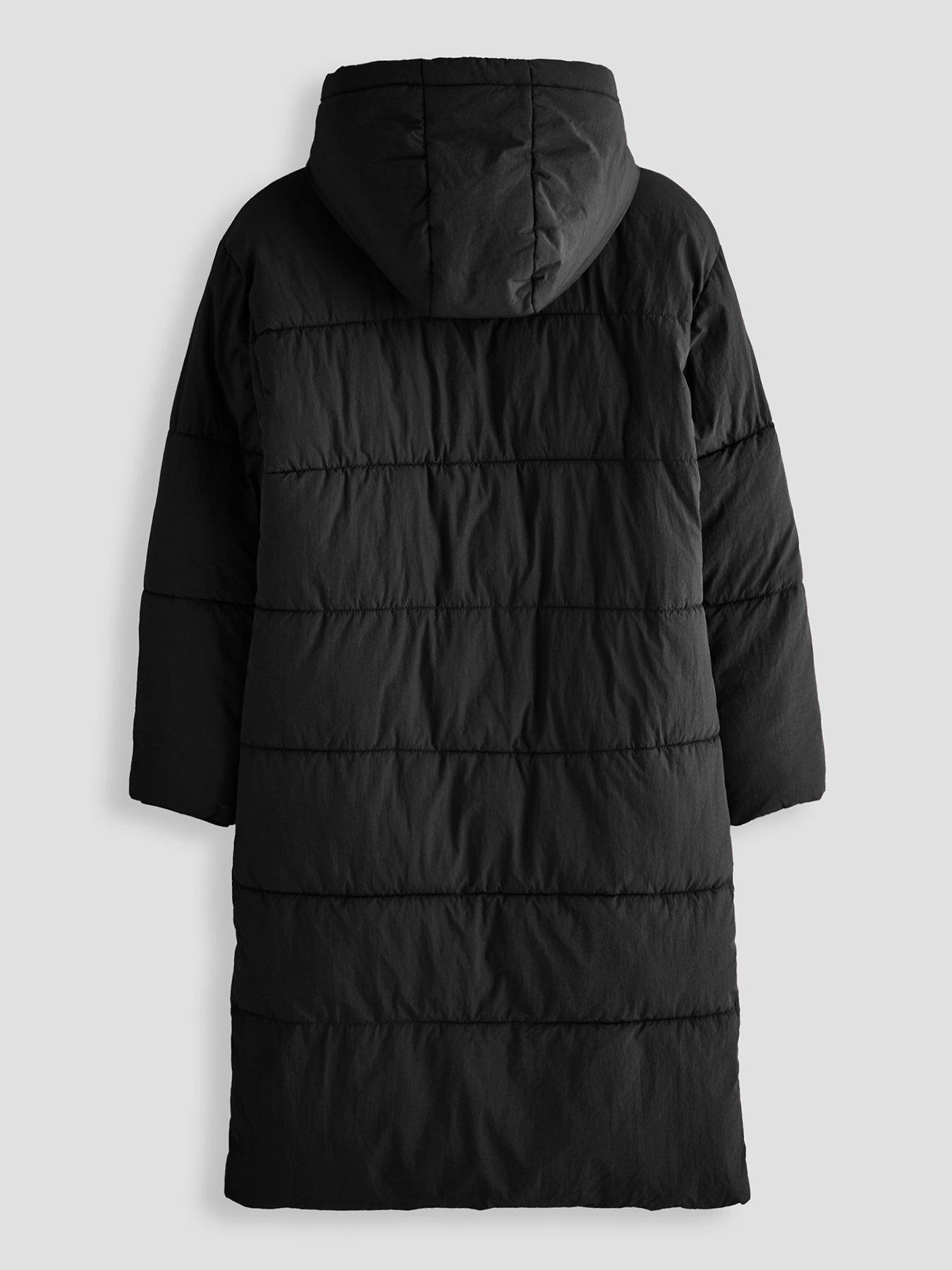 Image 2 of 5 of The Very Collection Girls Longline Padded Basic Coat - Black
