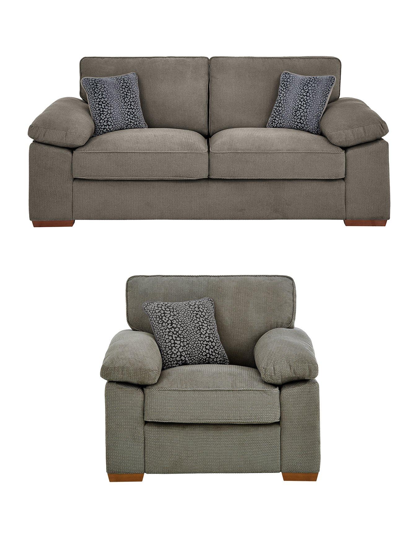 The Very Collection Dexter 3 Seater Fabric Sofa + Chair