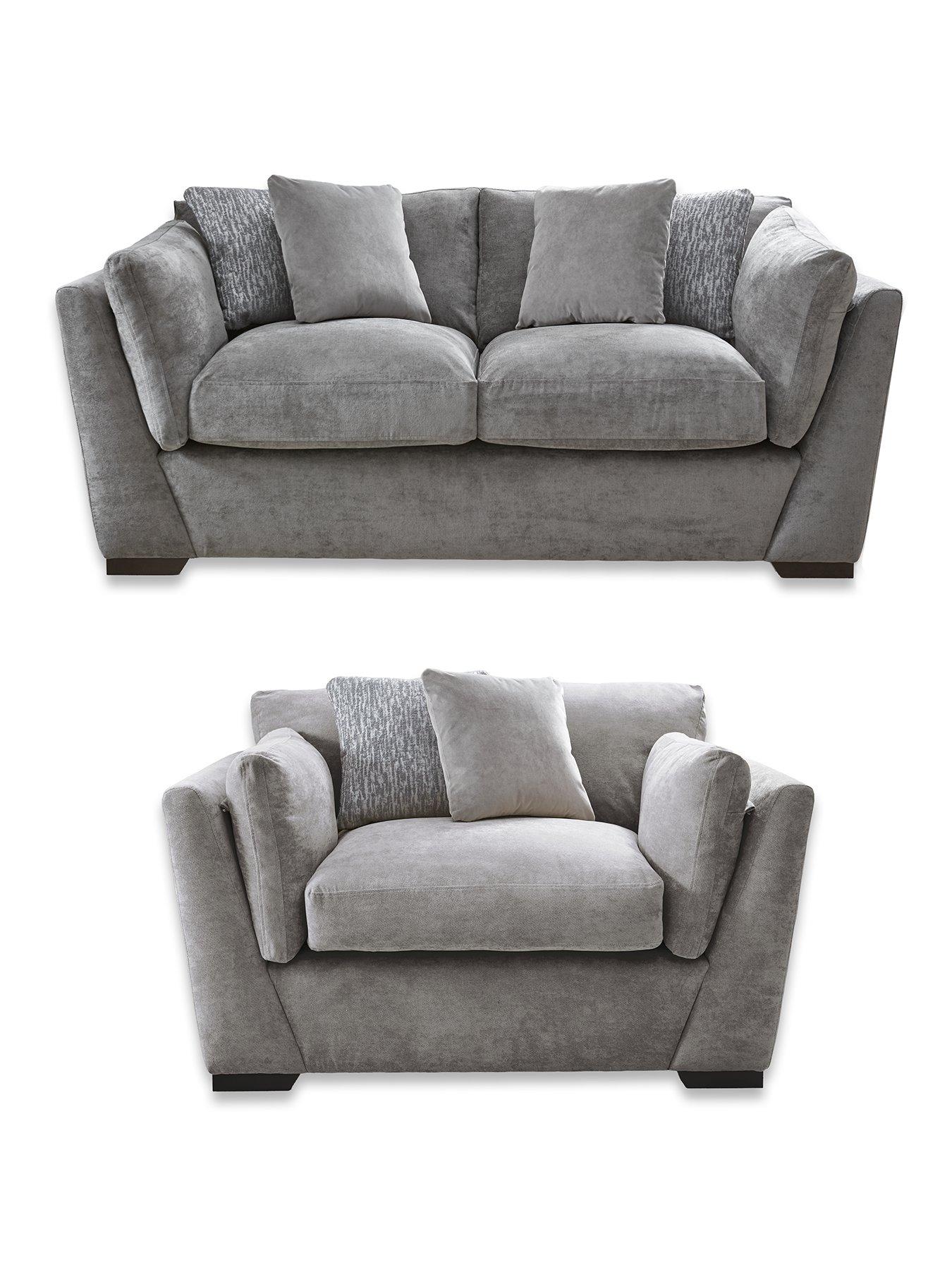 The Very Collection Lexington 3 Seater Fabric Sofa + Armchair Set (Buy  &  SAVE!) - Made to Order in the UK