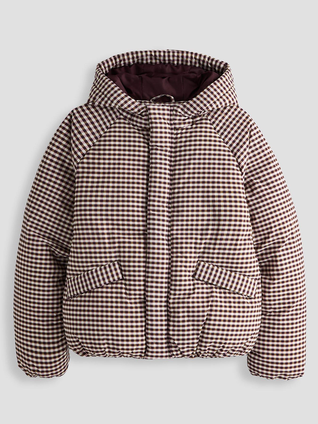 The Very Collection Girls Check Short Padded Coat