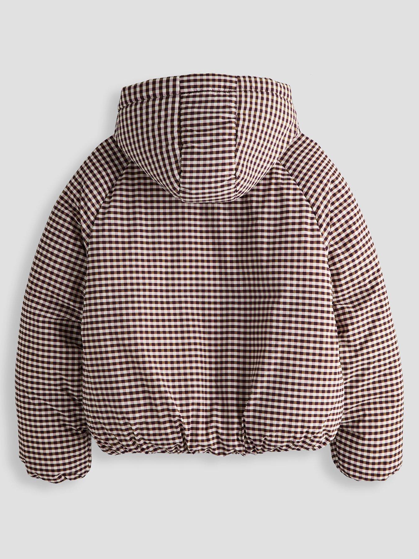 Image 2 of 5 of The Very Collection Girls Check Short Padded Coat (3 - 16 years)