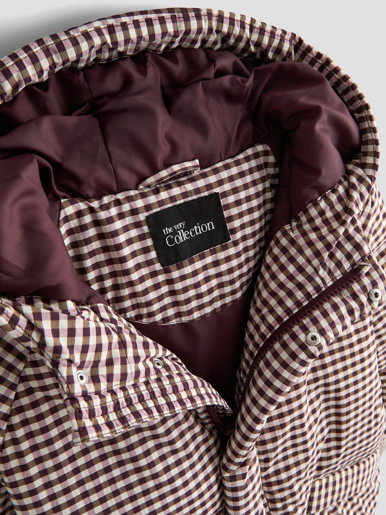 Image 3 of 5 of The Very Collection Girls Check Short Padded Coat (3 - 16 years)