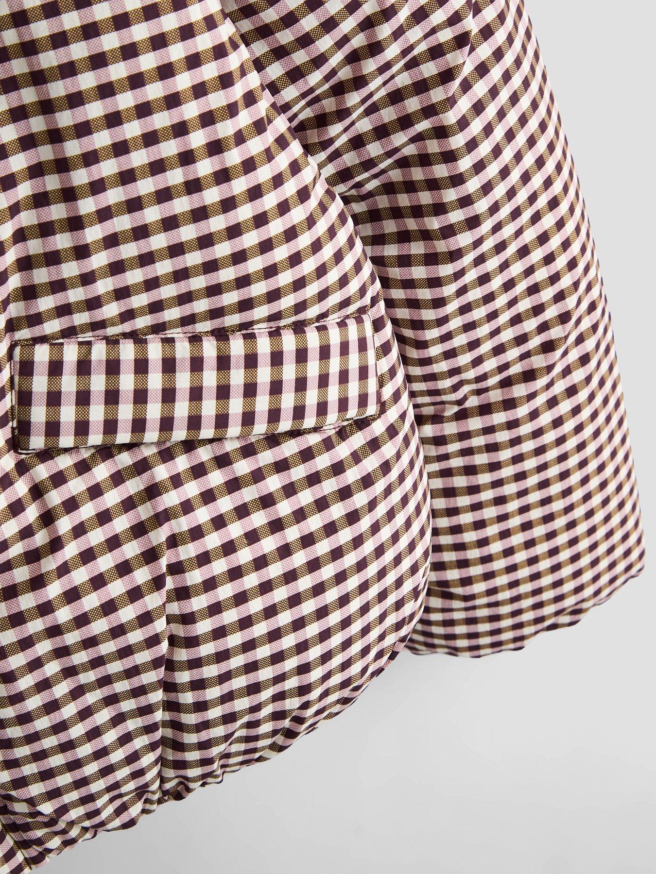Image 4 of 5 of The Very Collection Girls Check Short Padded Coat (3 - 16 years)