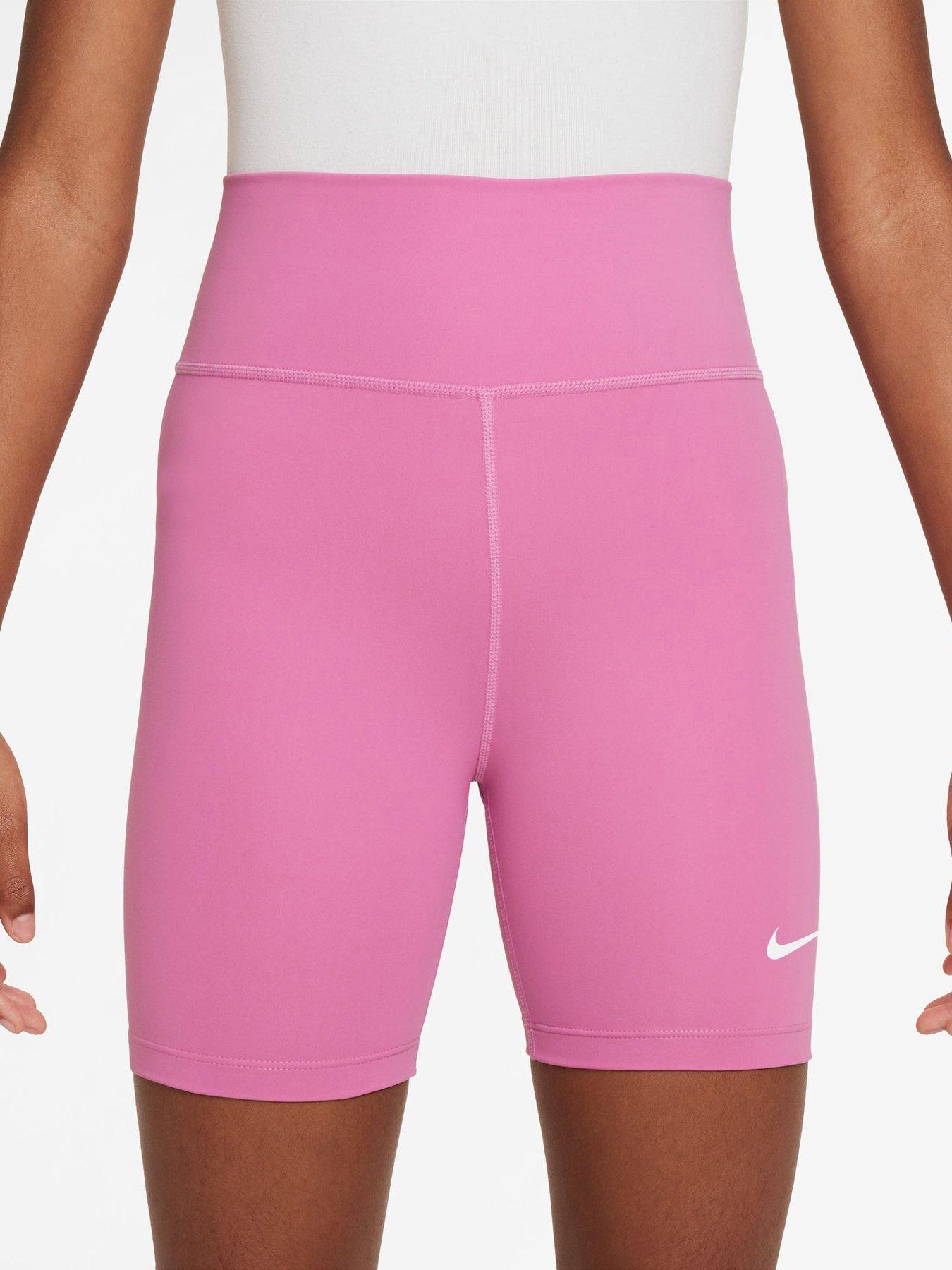 Nike Junior Girls Training Dri-FIT 5 Inch Biker Shorts - Pink