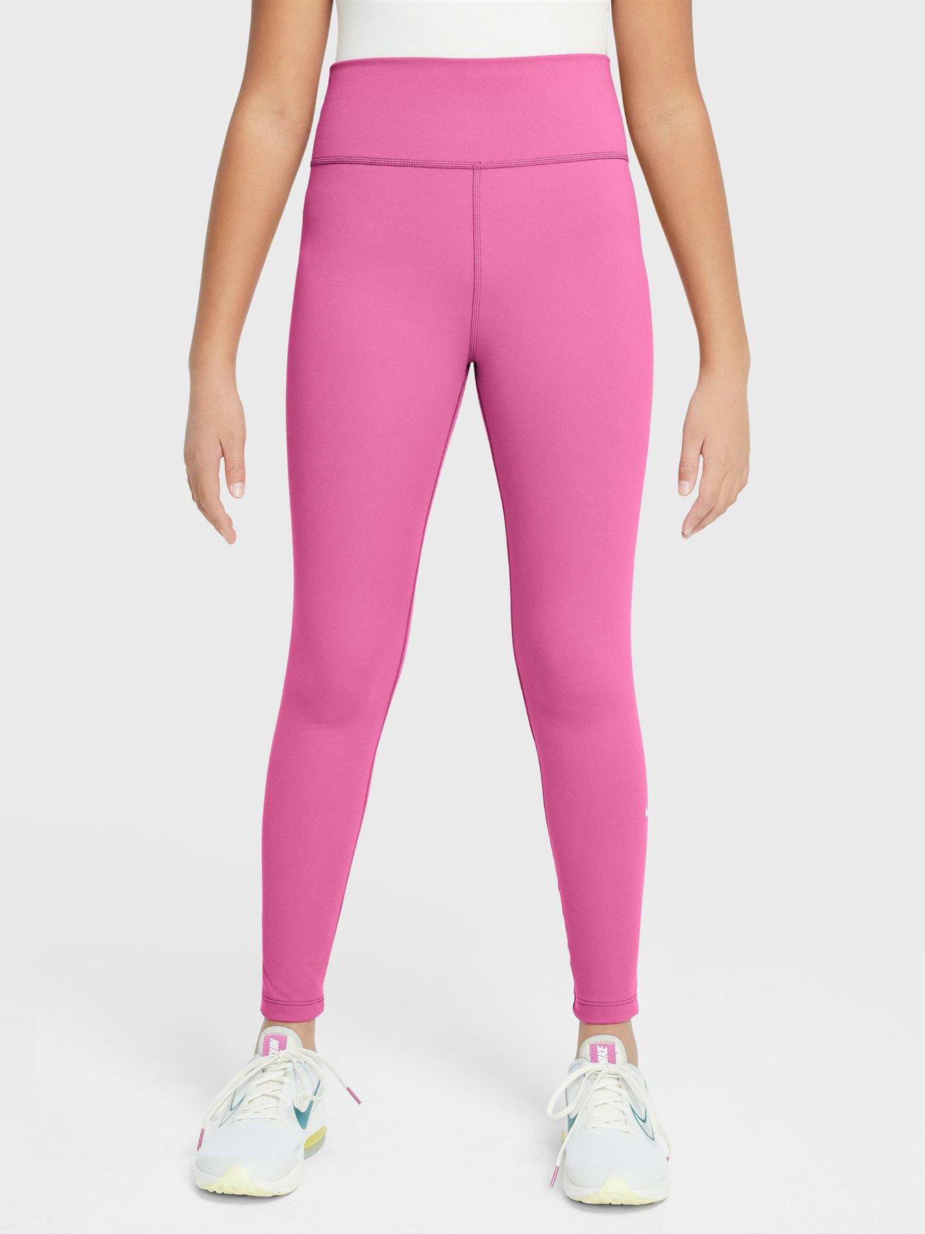 Nike Older Girls Training Dri-FIT High-Waisted Leggings - Pink