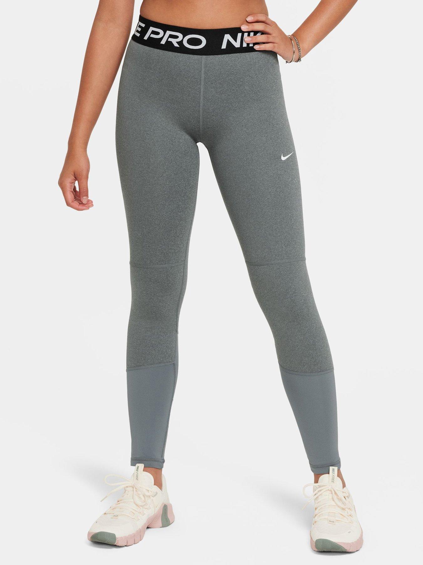 Nike Pro Tights - Junior - Grey - Size 13-15Y - Image 5