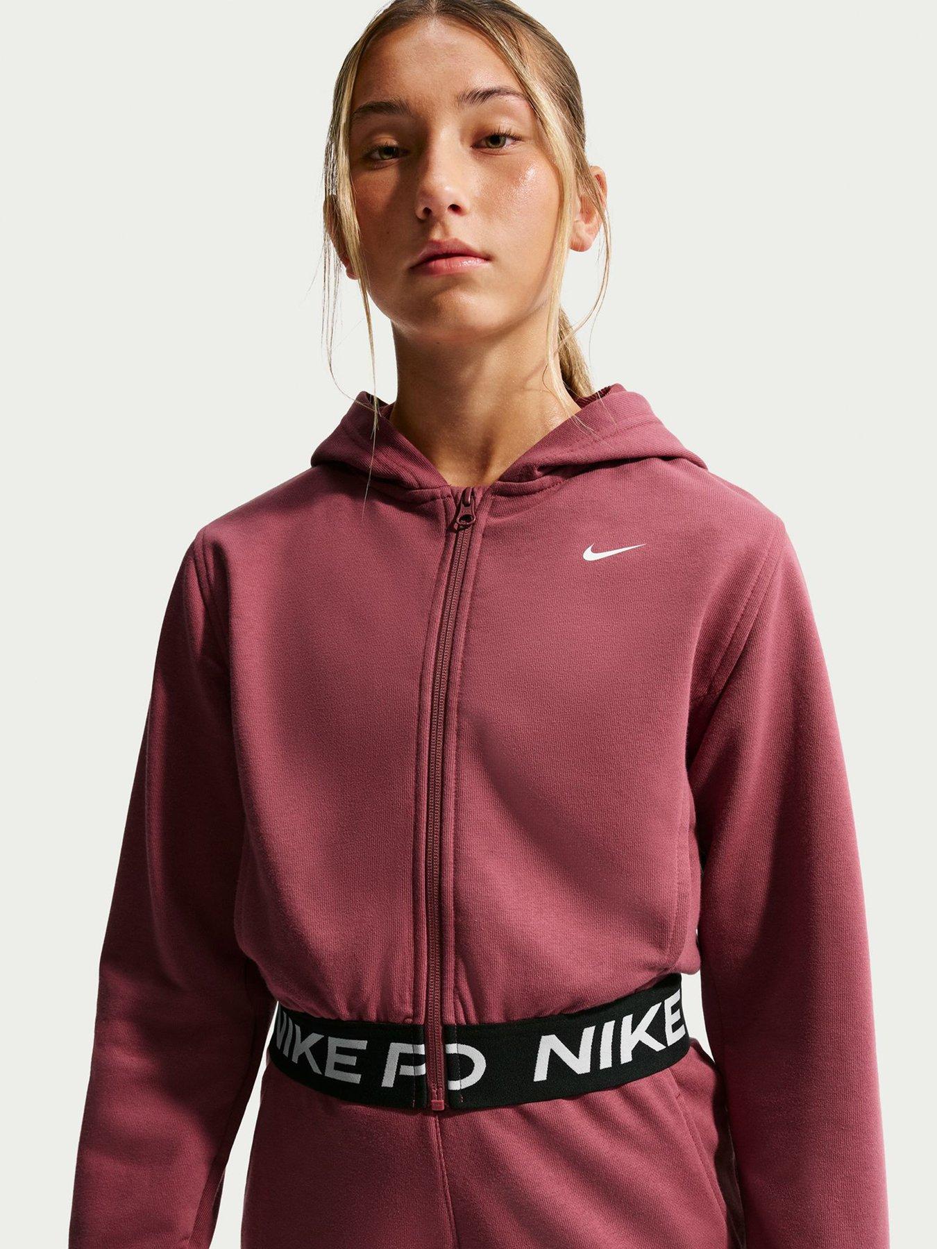 Image 1 of 5 of Nike Older Girls Training Dri-FIT Full-Zip Hoodie - Pink