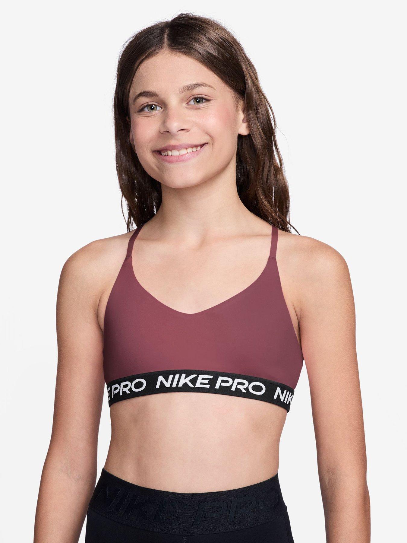 Nike Junior Girls Training Pro Indy Bra - Pink
