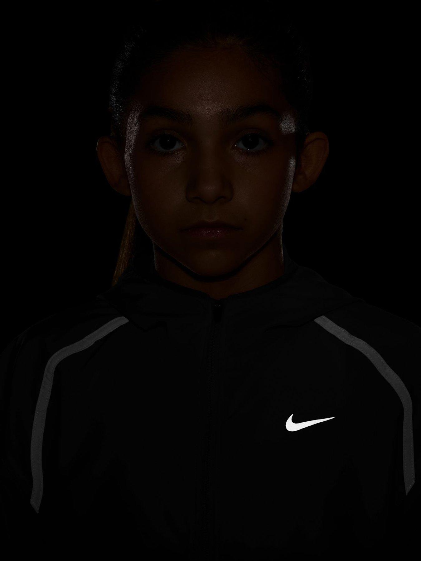 Image 4 of 4 of Nike Junior Girls Training Tempo Hooded Jacket - Black