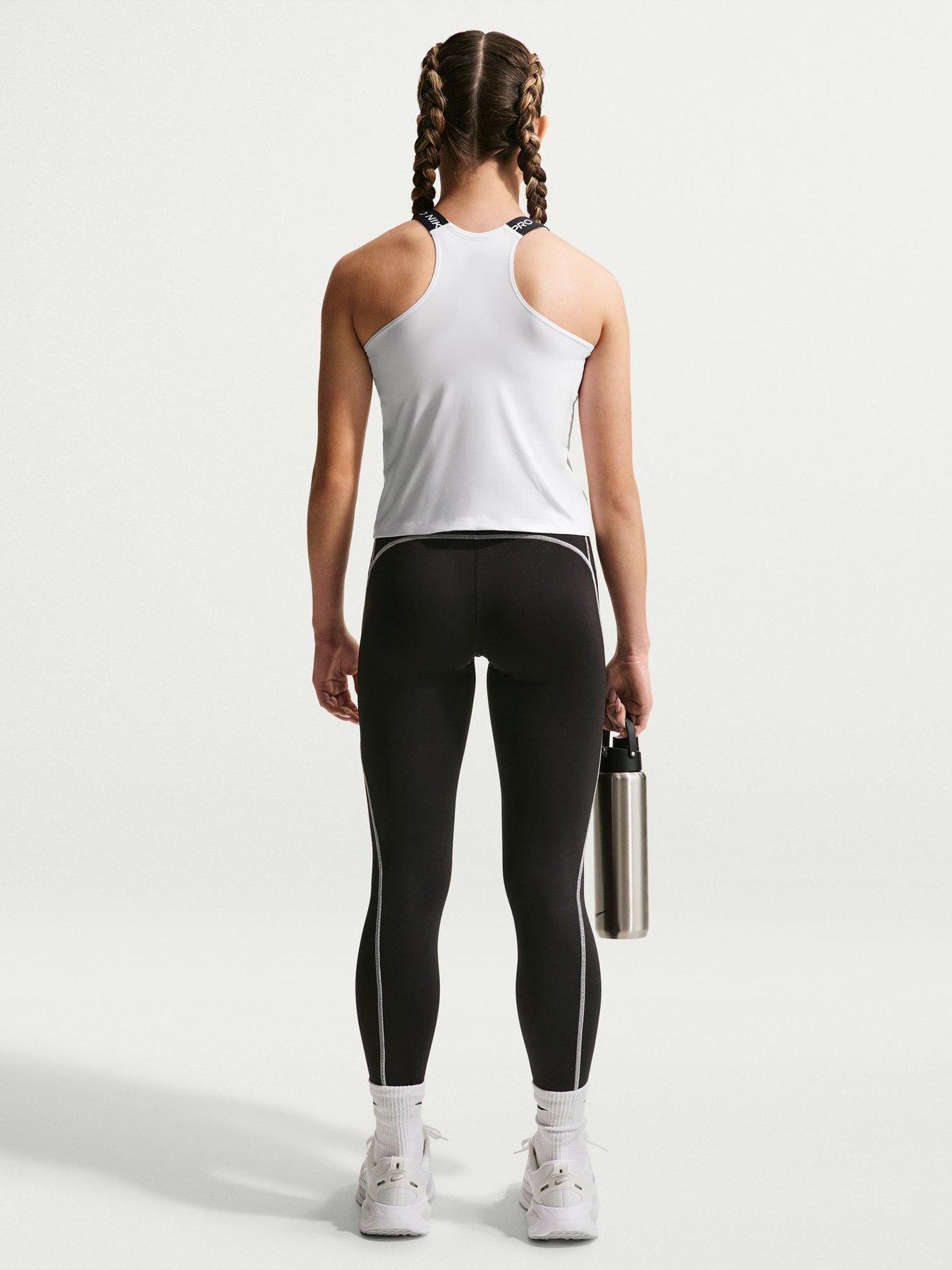 Image 2 of 5 of Nike Older Girls Training Dri-FIT Tank Top - White