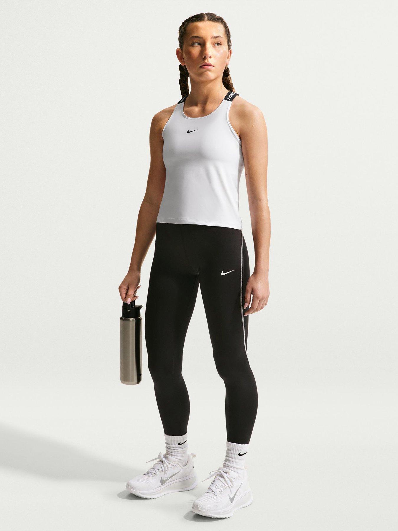 Image 3 of 5 of Nike Older Girls Training Dri-FIT Tank Top - White