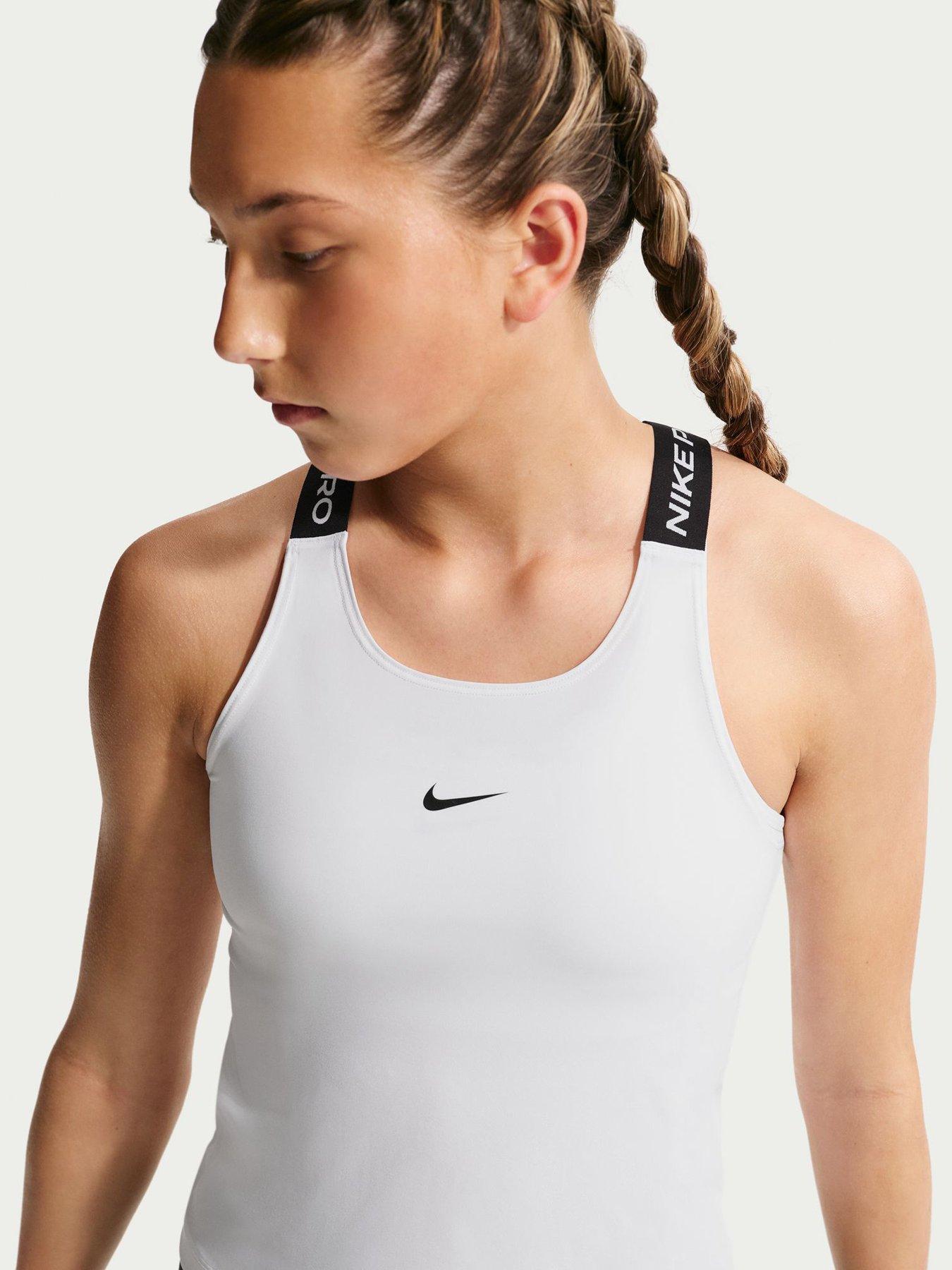 Image 4 of 5 of Nike Older Girls Training Dri-FIT Tank Top - White