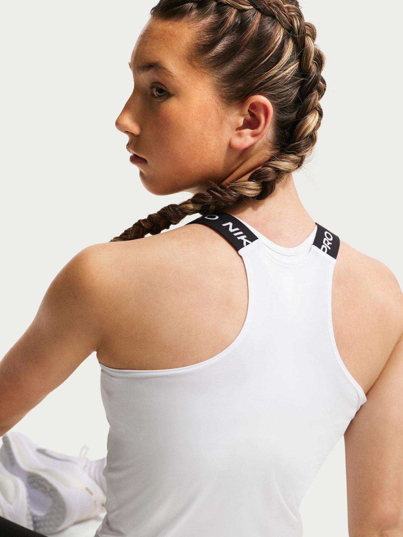 Image 5 of 5 of Nike Older Girls Training Dri-FIT Tank Top - White