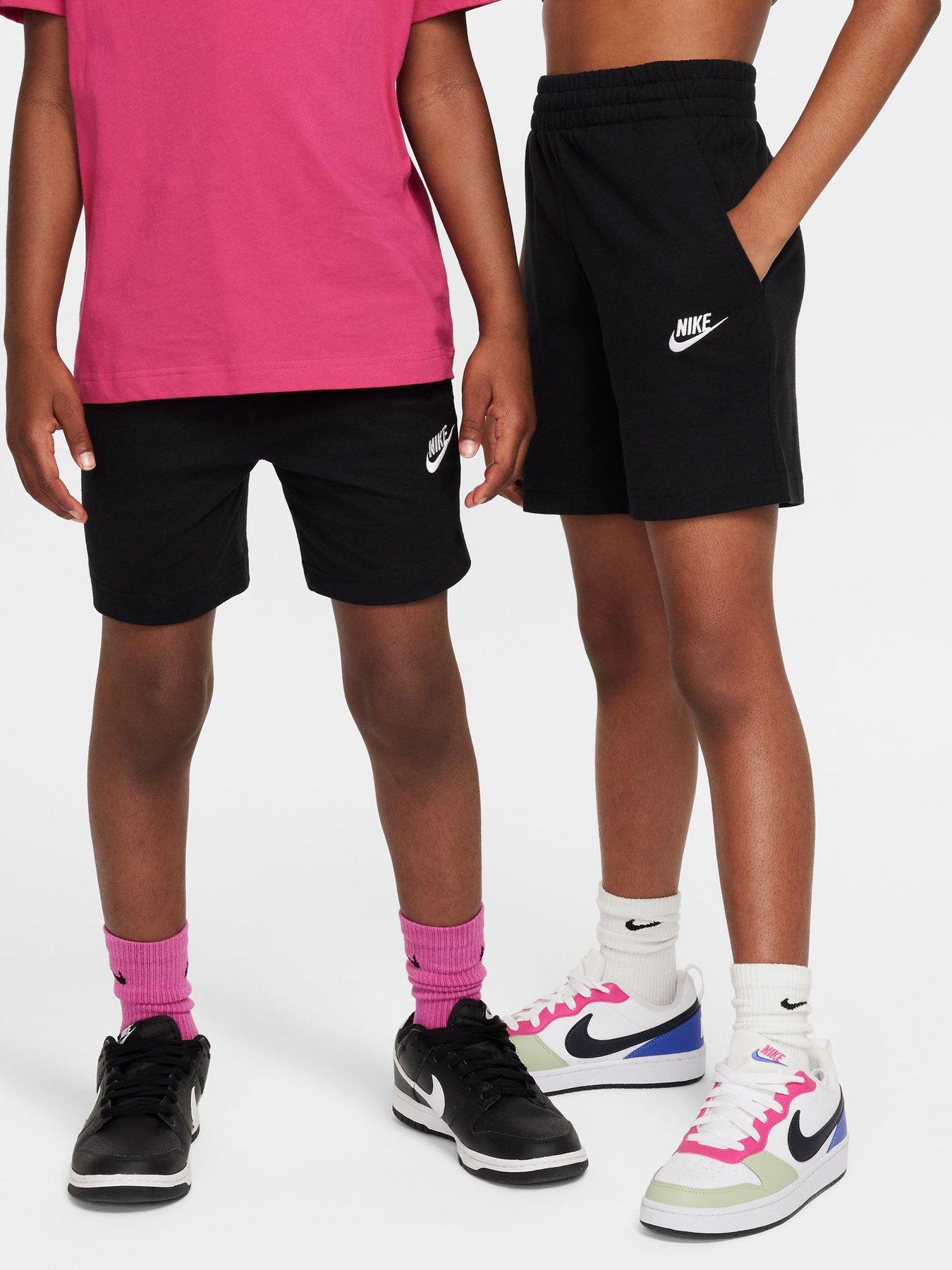 Image 1 of 6 of Nike Junior Boys Sportswear Club Knit Sweat Shorts - Black