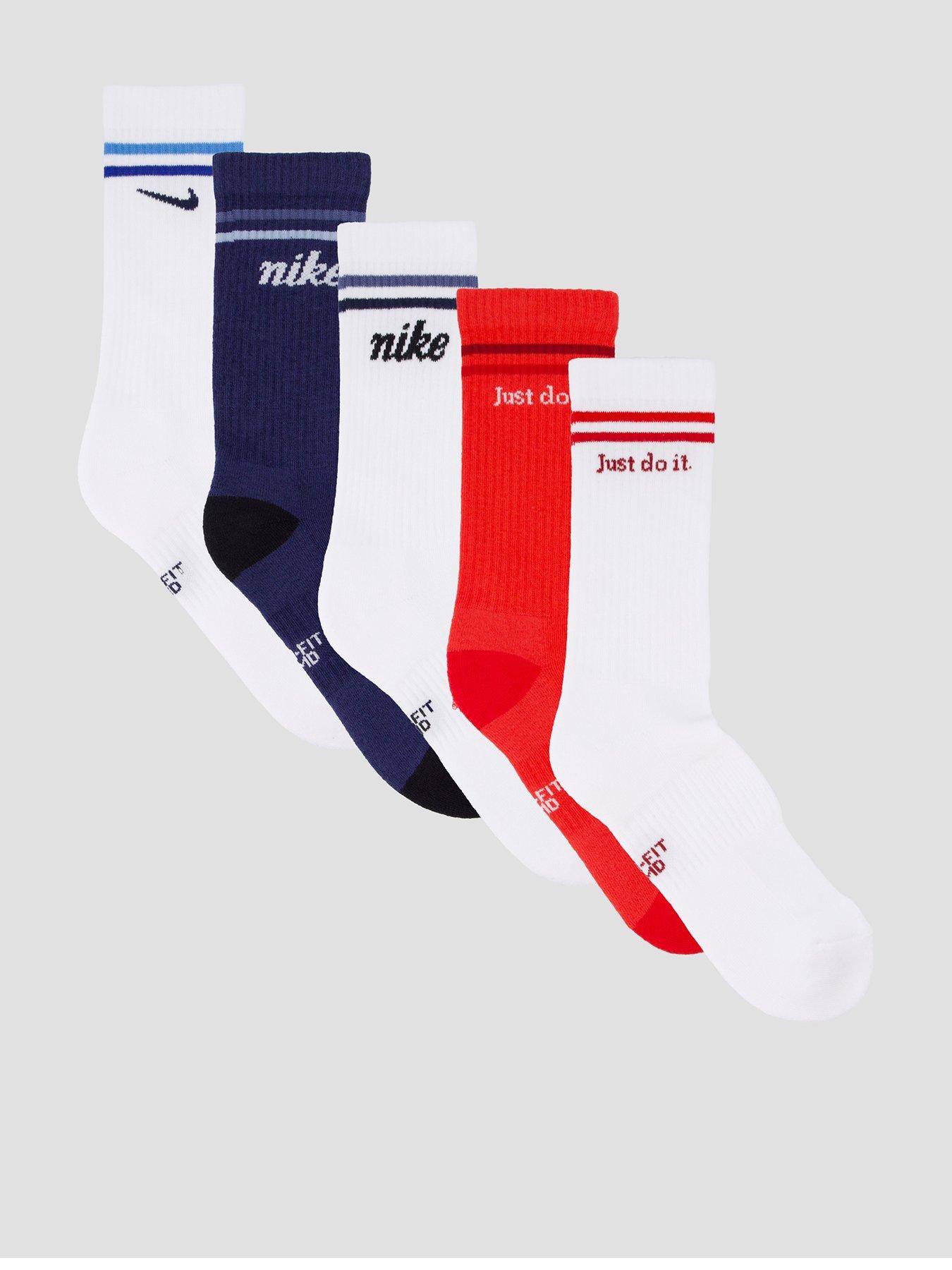 Image 1 of 3 of Nike Boys 6 Pack Ribbed Crew Sports Socks - Multi