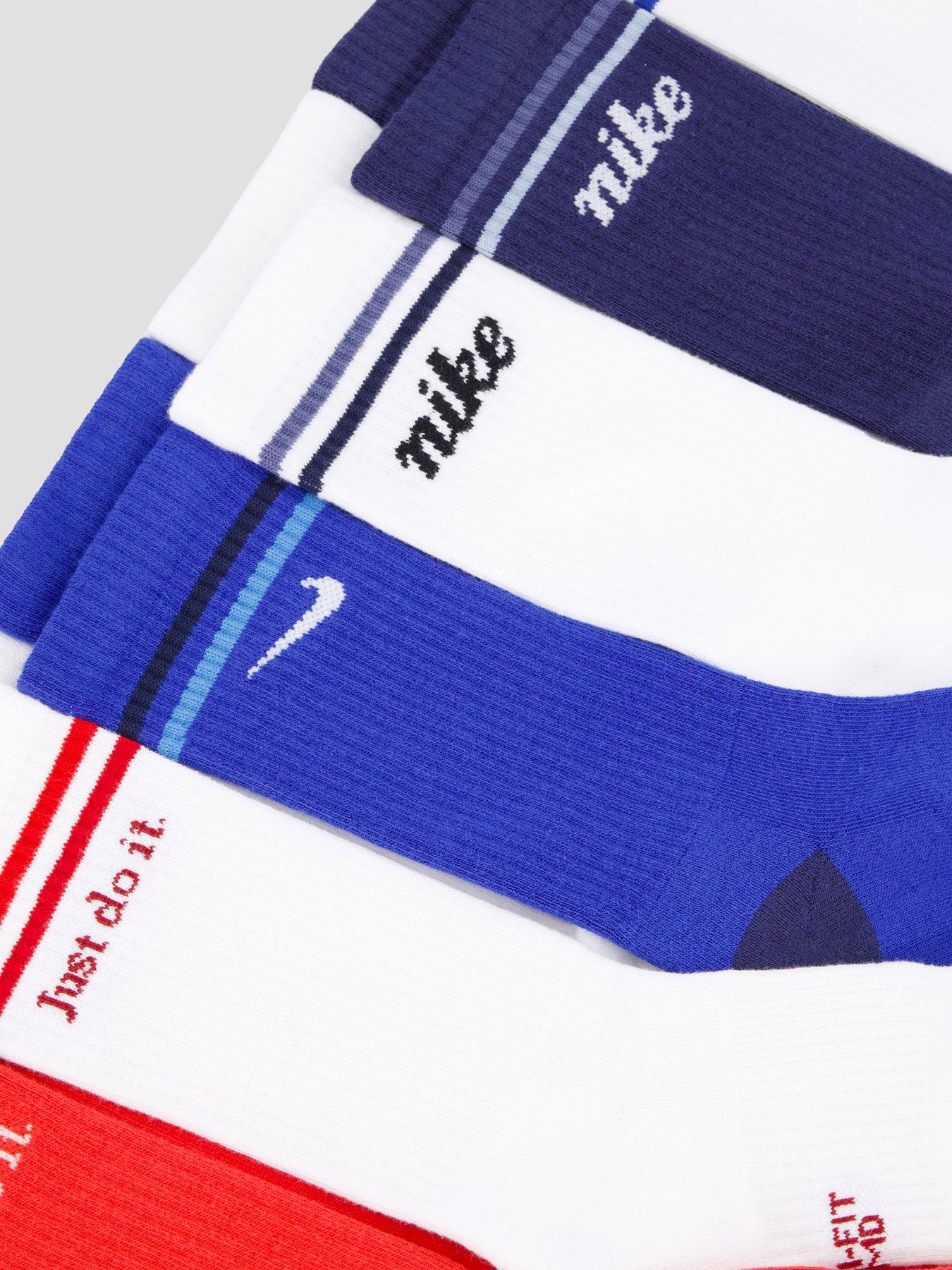 Image 3 of 3 of Nike Boys 6 Pack Ribbed Crew Sports Socks - Multi