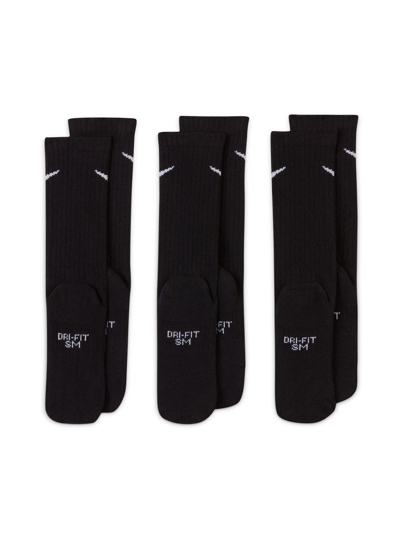Image 4 of 5 of Nike Kids Everyday Cushioned Crew Socks (3 Pairs) - Black