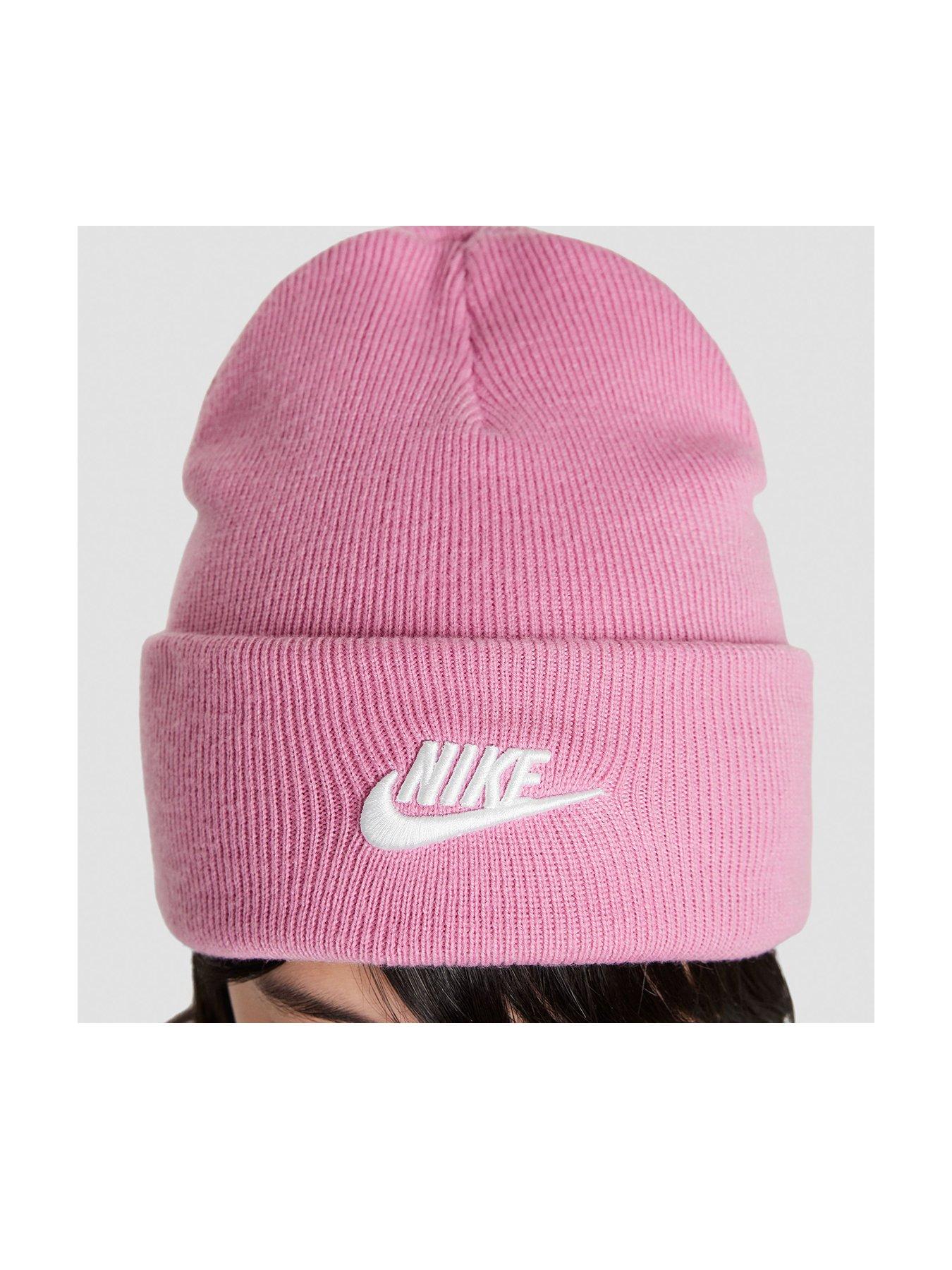 Image 1 of 4 of Nike Unisex Big Kids &nbsp;Stretch Knit Fold-Over Cuff Beanie Hat - Pink
