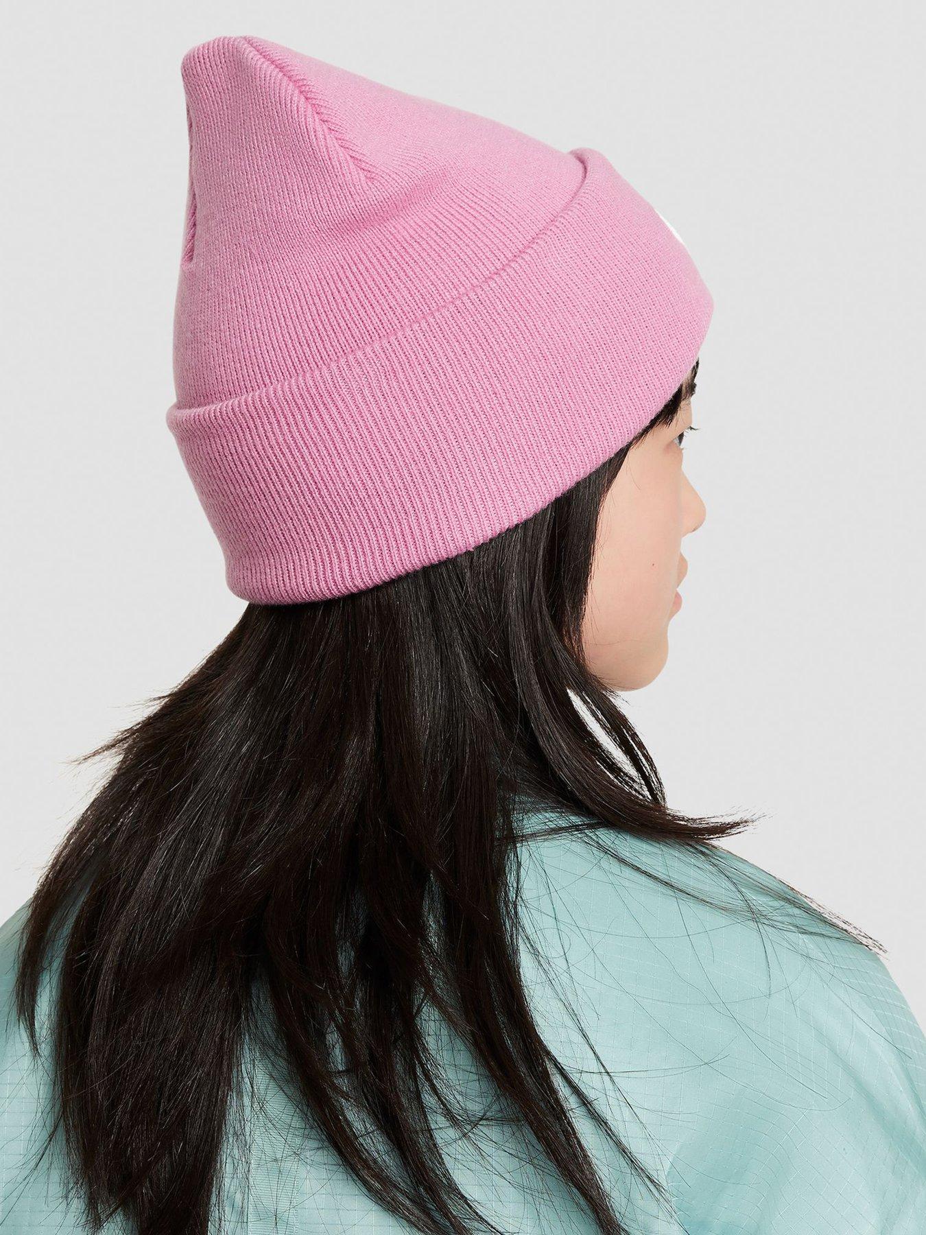 Image 4 of 4 of Nike Unisex Big Kids &nbsp;Stretch Knit Fold-Over Cuff Beanie Hat - Pink