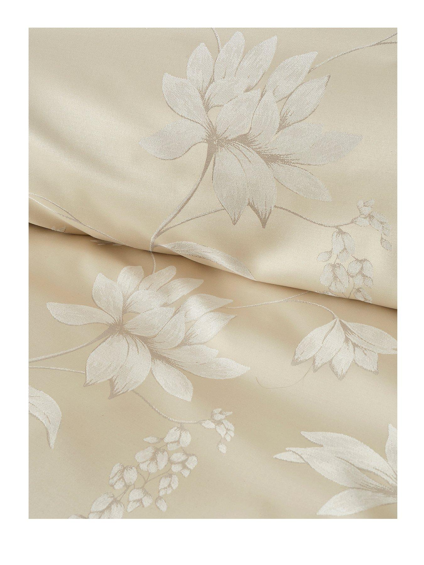 Image 2 of 4 of Soiree Lilly Floral Jacquard Duvet Cover Set In Champagne King