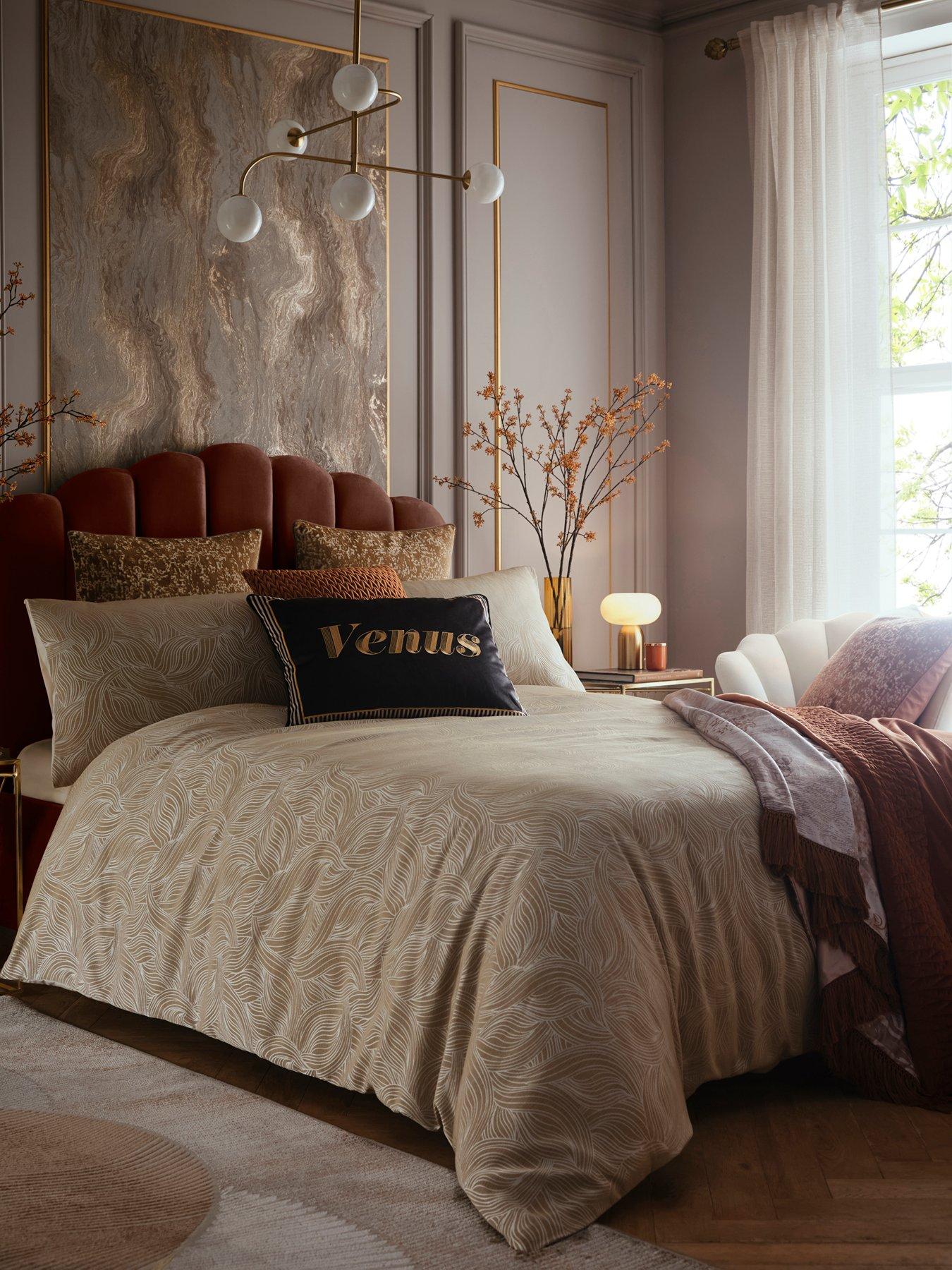 Image 5 of 5 of Laurence Llewelyn-Bowen Venus Grace Duvet Cover Set in Natural