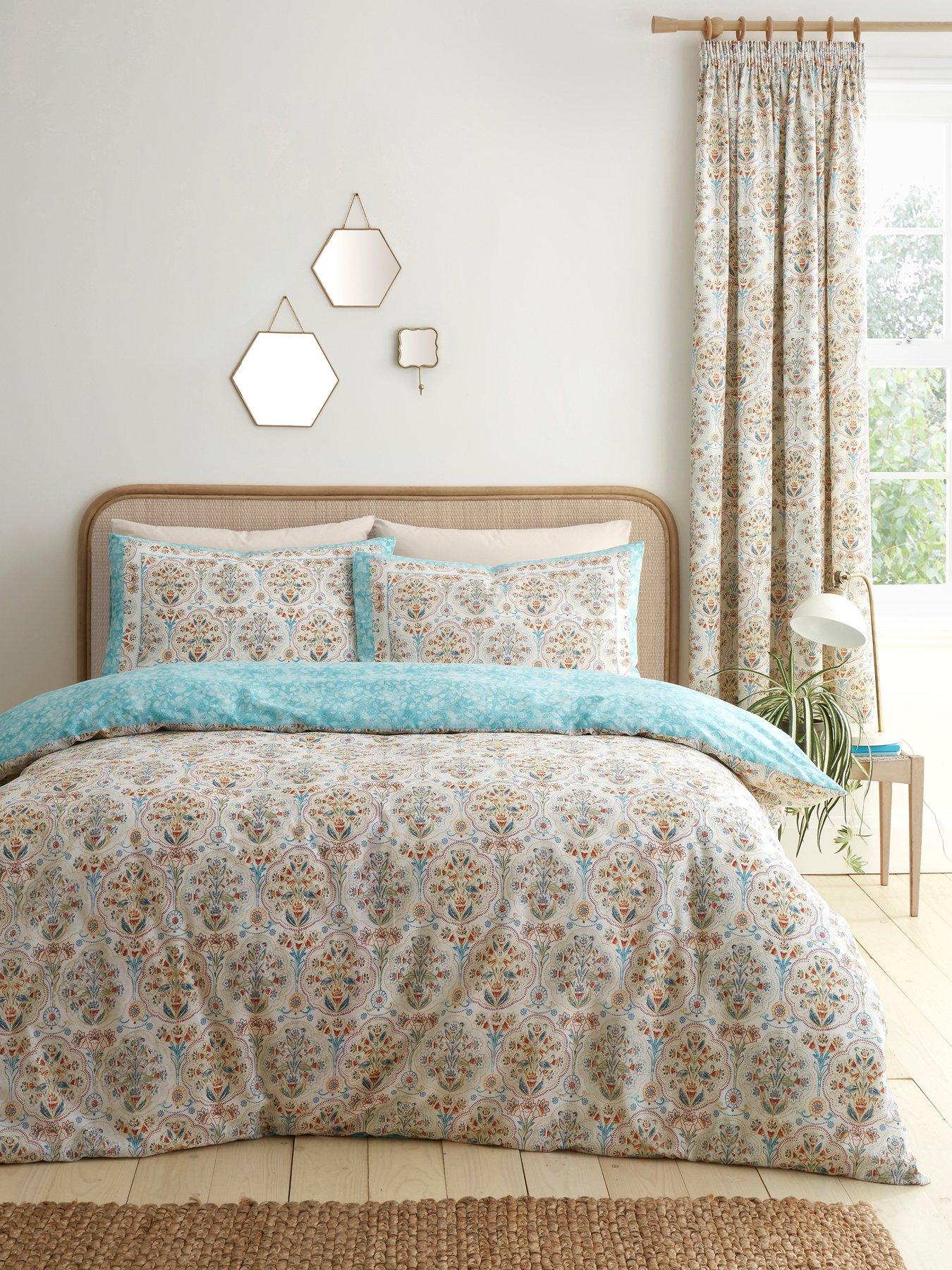 Dreams & Drapes Edena Decorative Floral Duvet Cover Set Natural