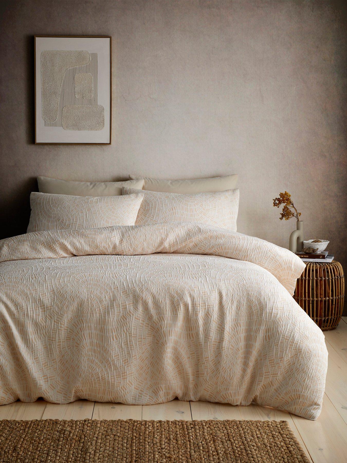 Appletree Fossil Jacquard Duvet Cover Set In Natural