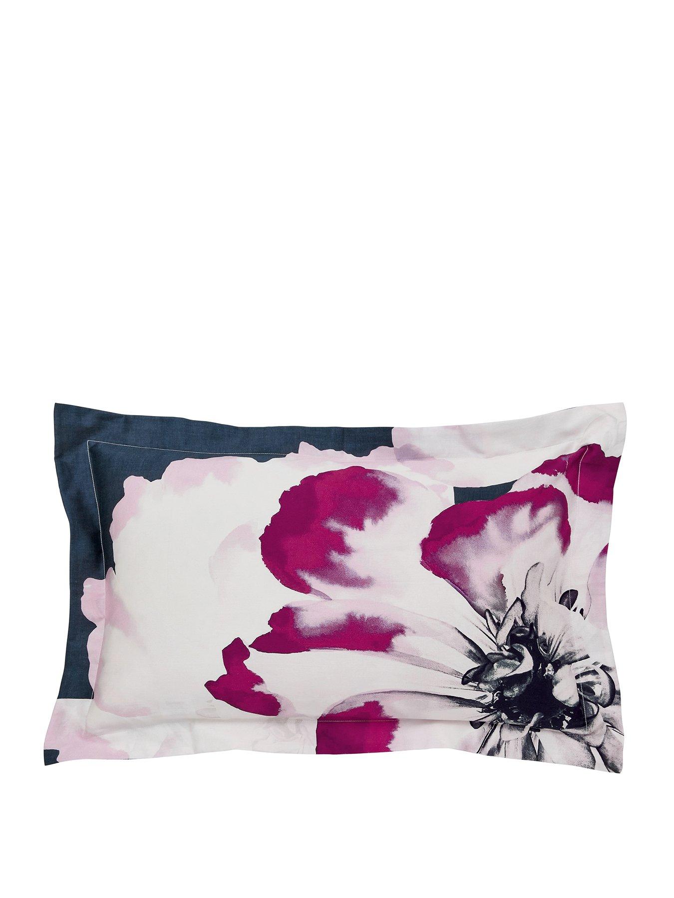 Image 2 of 6 of Ted Baker Inky Bloom Cover Set 100% Cotton Navy