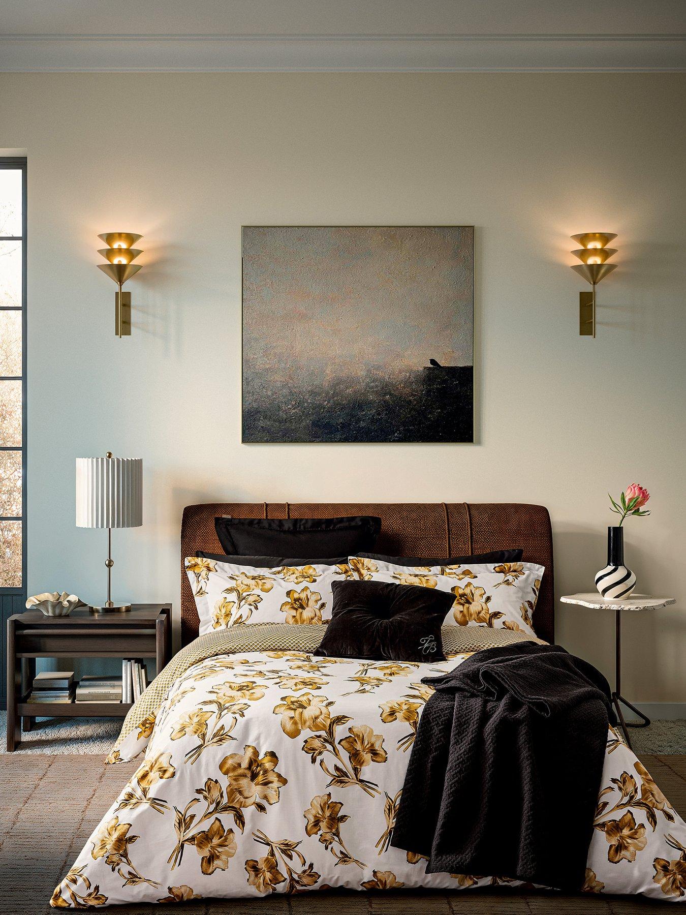 Ted Baker Midnight Garden Cover Set 100% Cotton Ochre