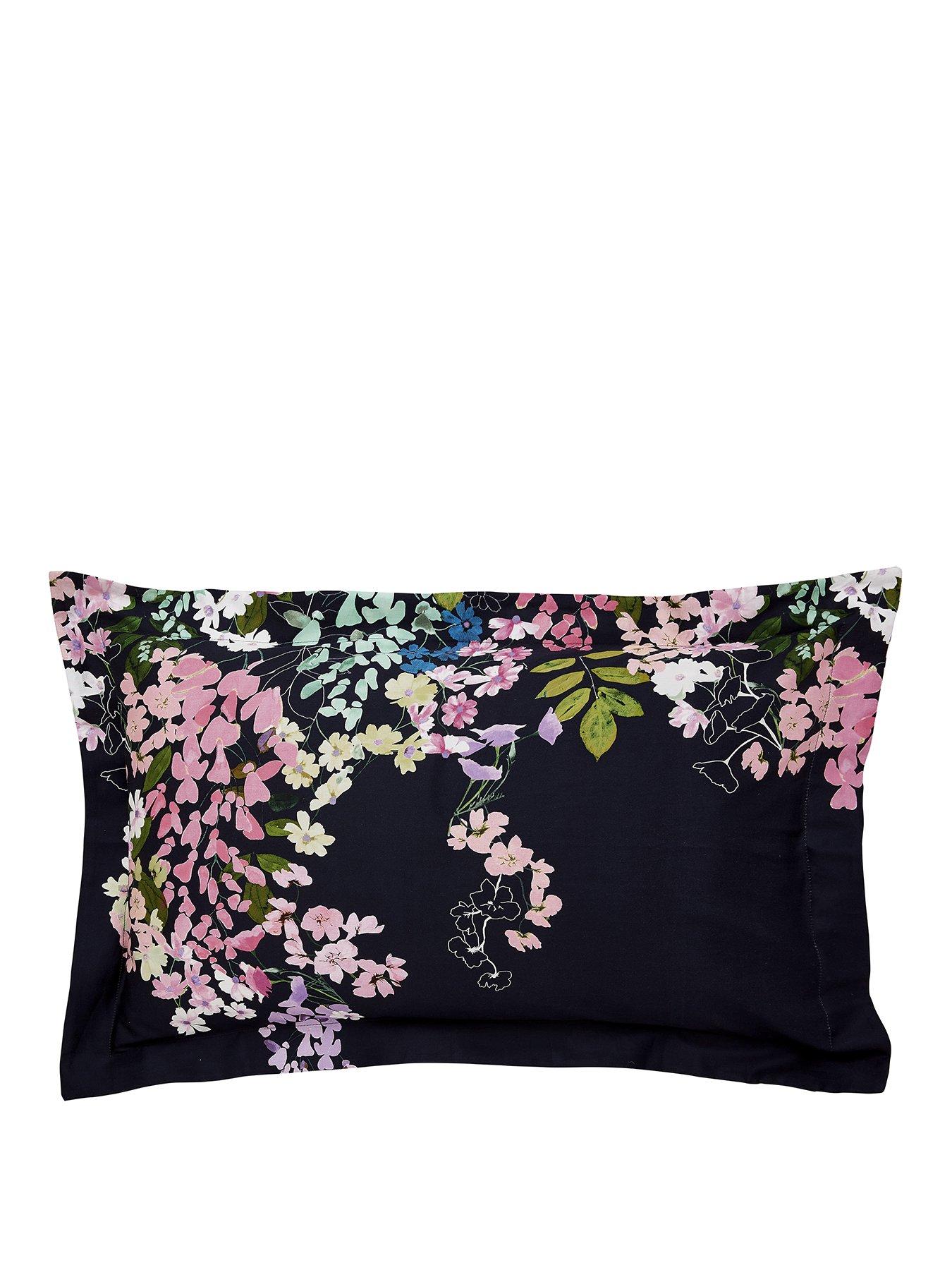 Image 2 of 6 of Ted Baker Wisteria Cover Set 100% Cotton Navy Blue