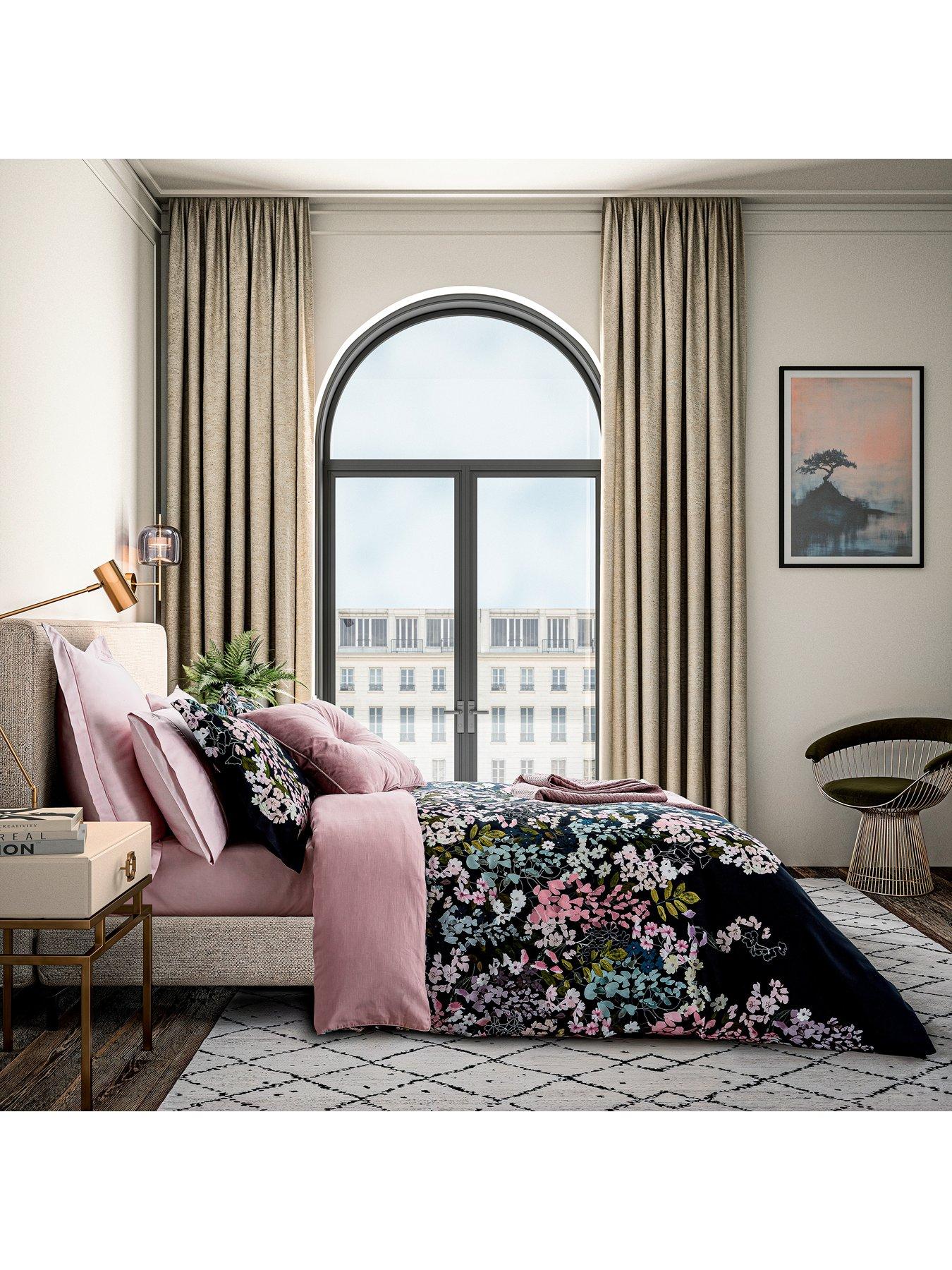 Image 5 of 6 of Ted Baker Wisteria Cover Set 100% Cotton Navy Blue
