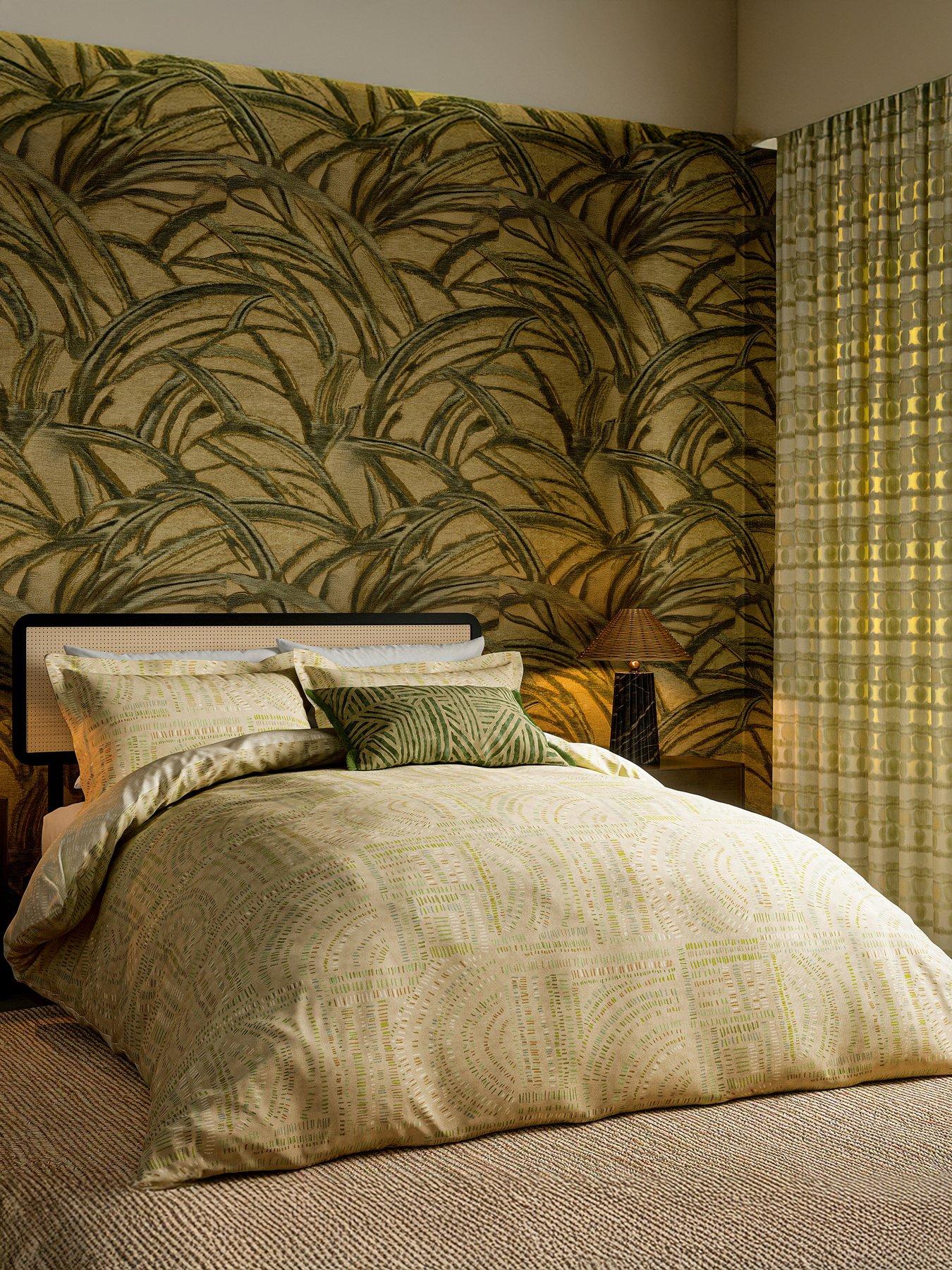 Harlequin Frescoes Duvet Cover Set Sandstone  &  Olivine