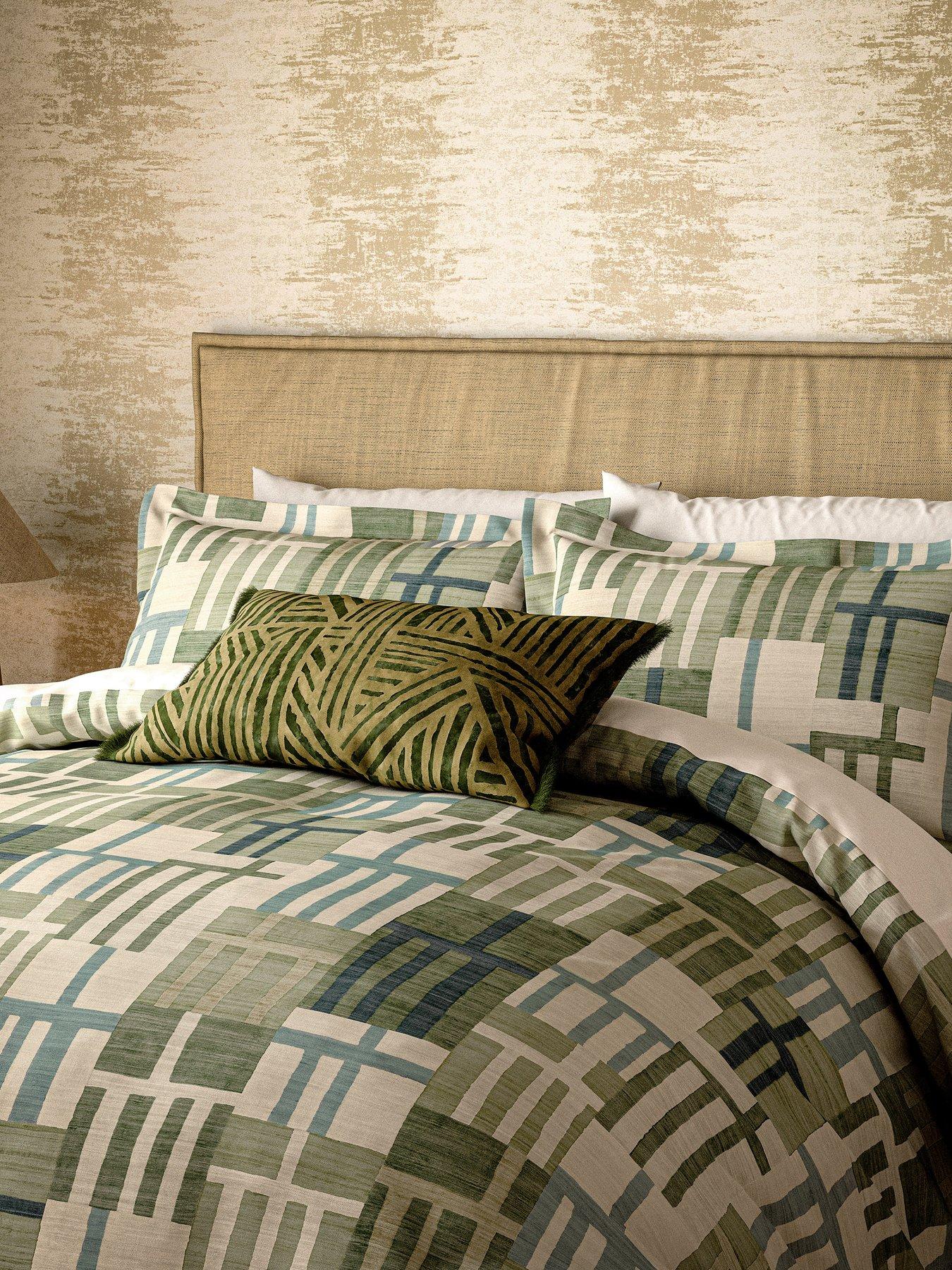 Image 4 of 5 of Harlequin Monolith Cover Set 100% Cotton Jade