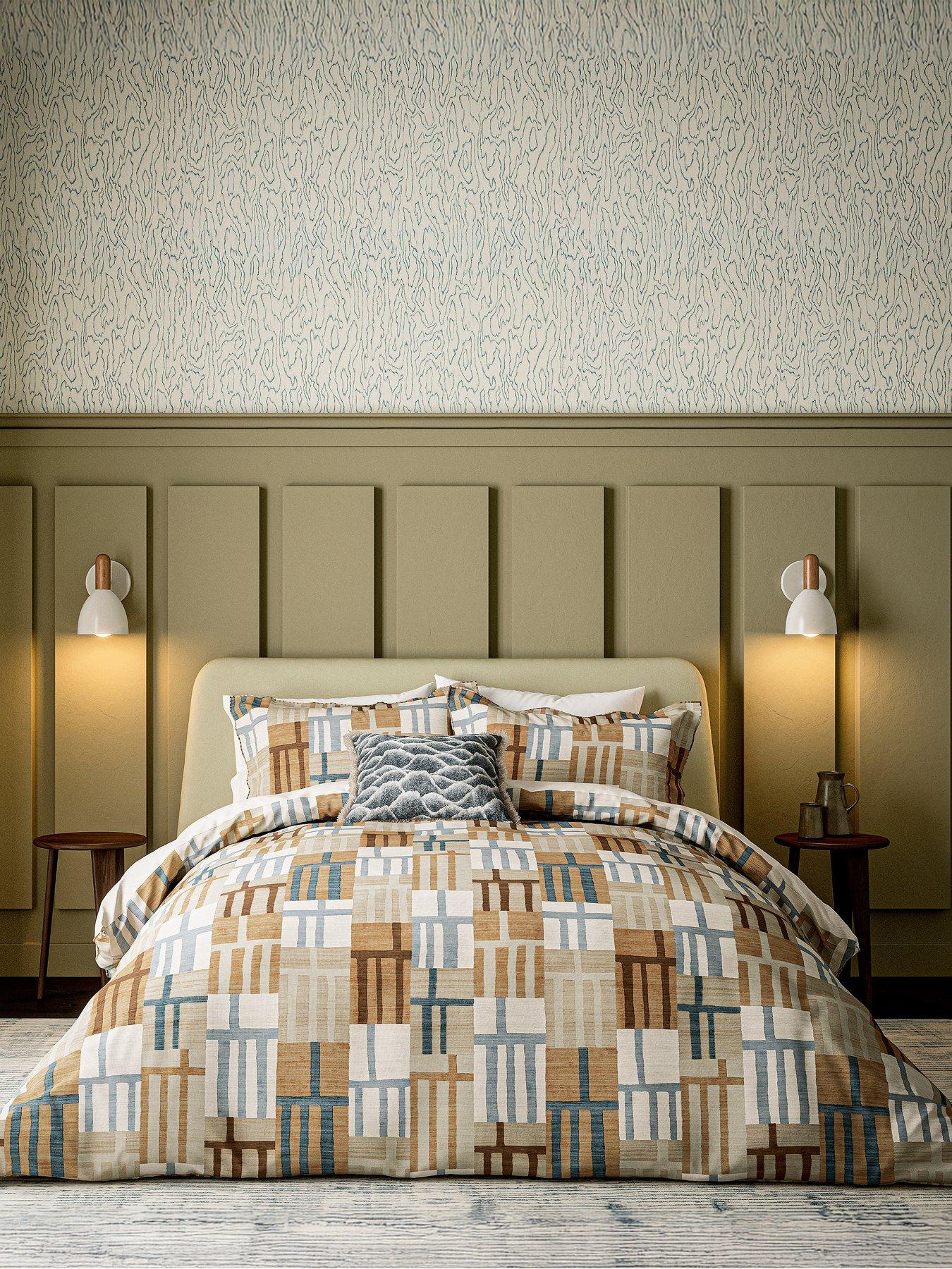 Harlequin Monolith Cover Set 100% Cotton Amber  &  Sky