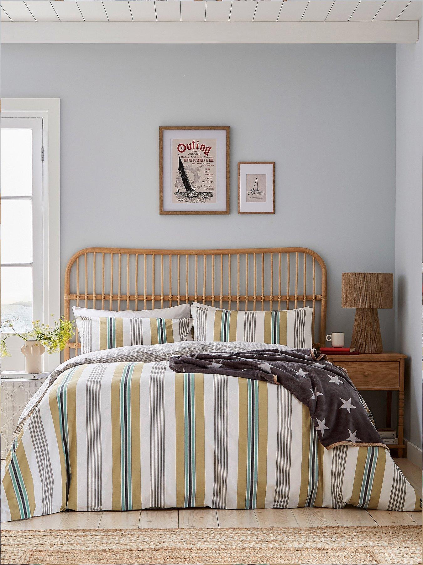 Helena Springfield Huntington Stripe Duvet Cover Set Amber